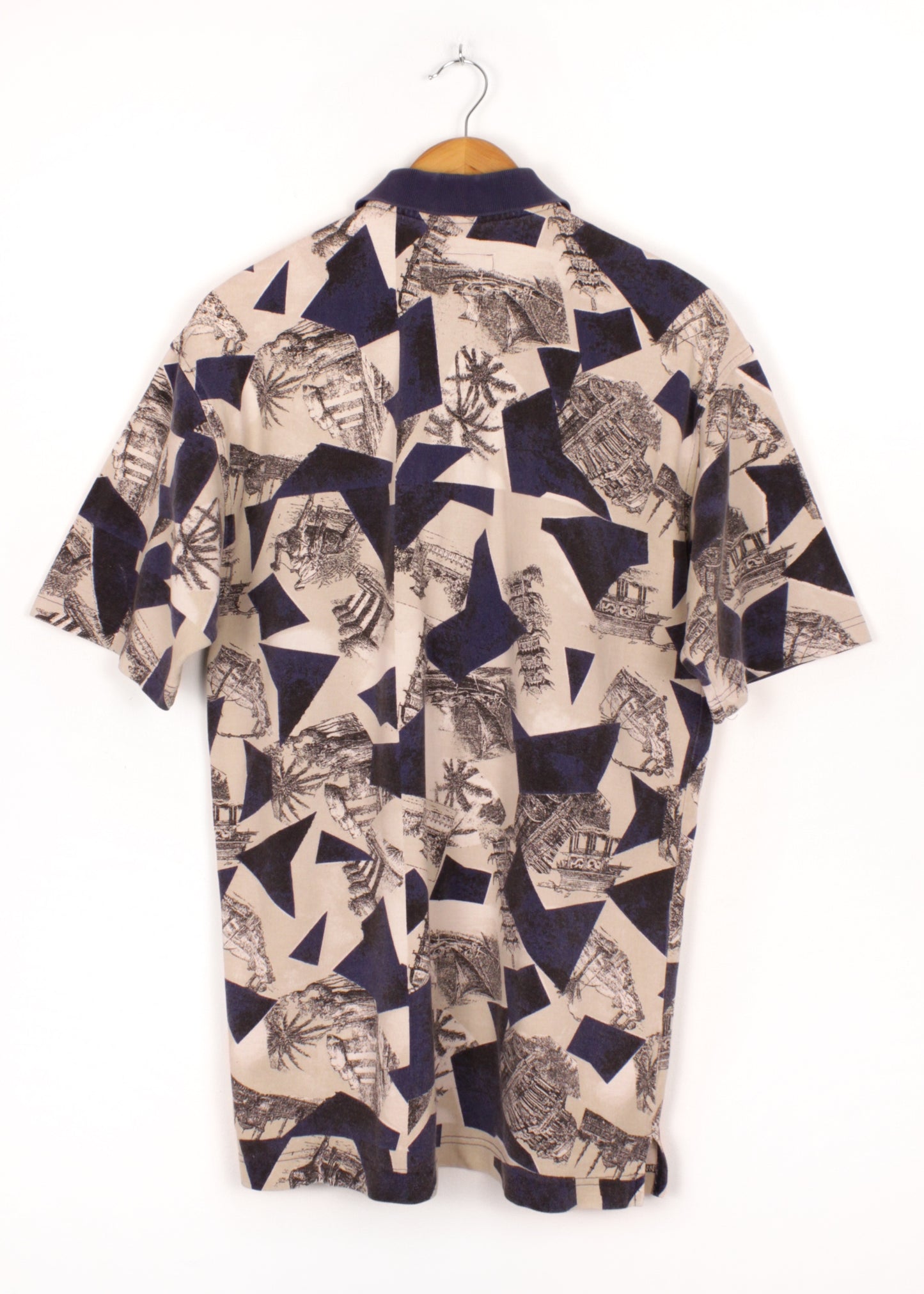 Marcel Clair printed polo tee