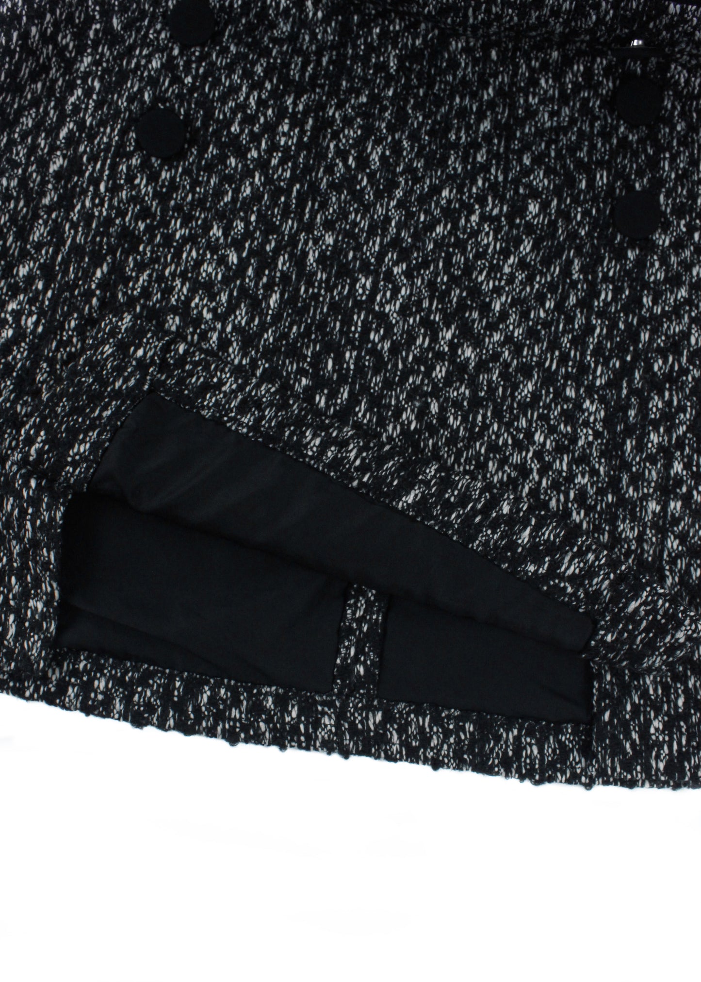 Bodycon skirt in black with decorative buttons