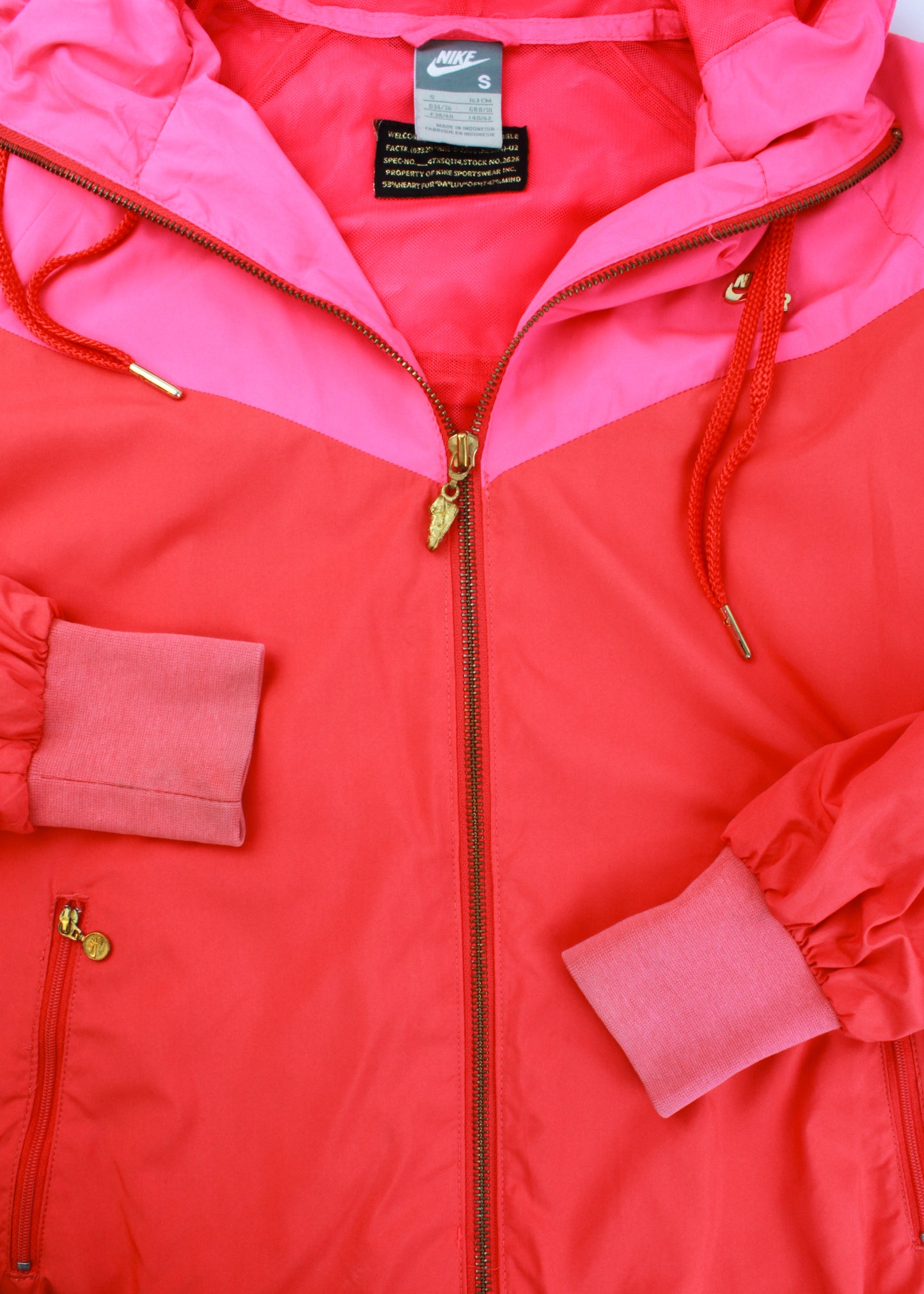 Nike windbreaker in Pink and Orange