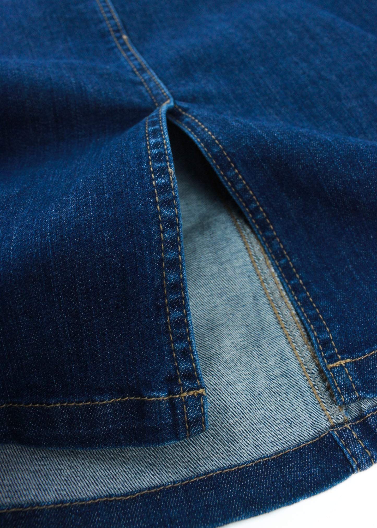 Vintage denim pencil a-line skirt