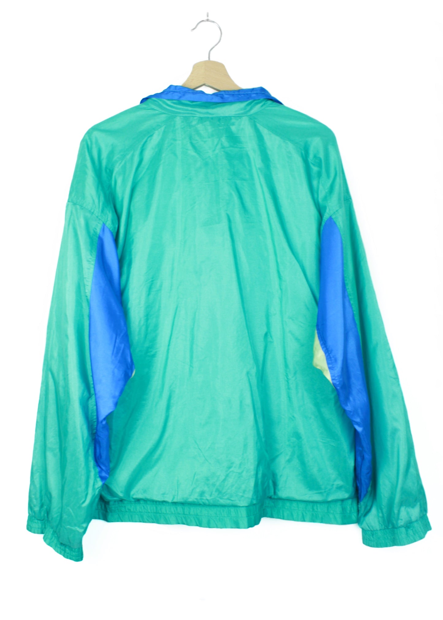 Puma windbreaker in light green and blue