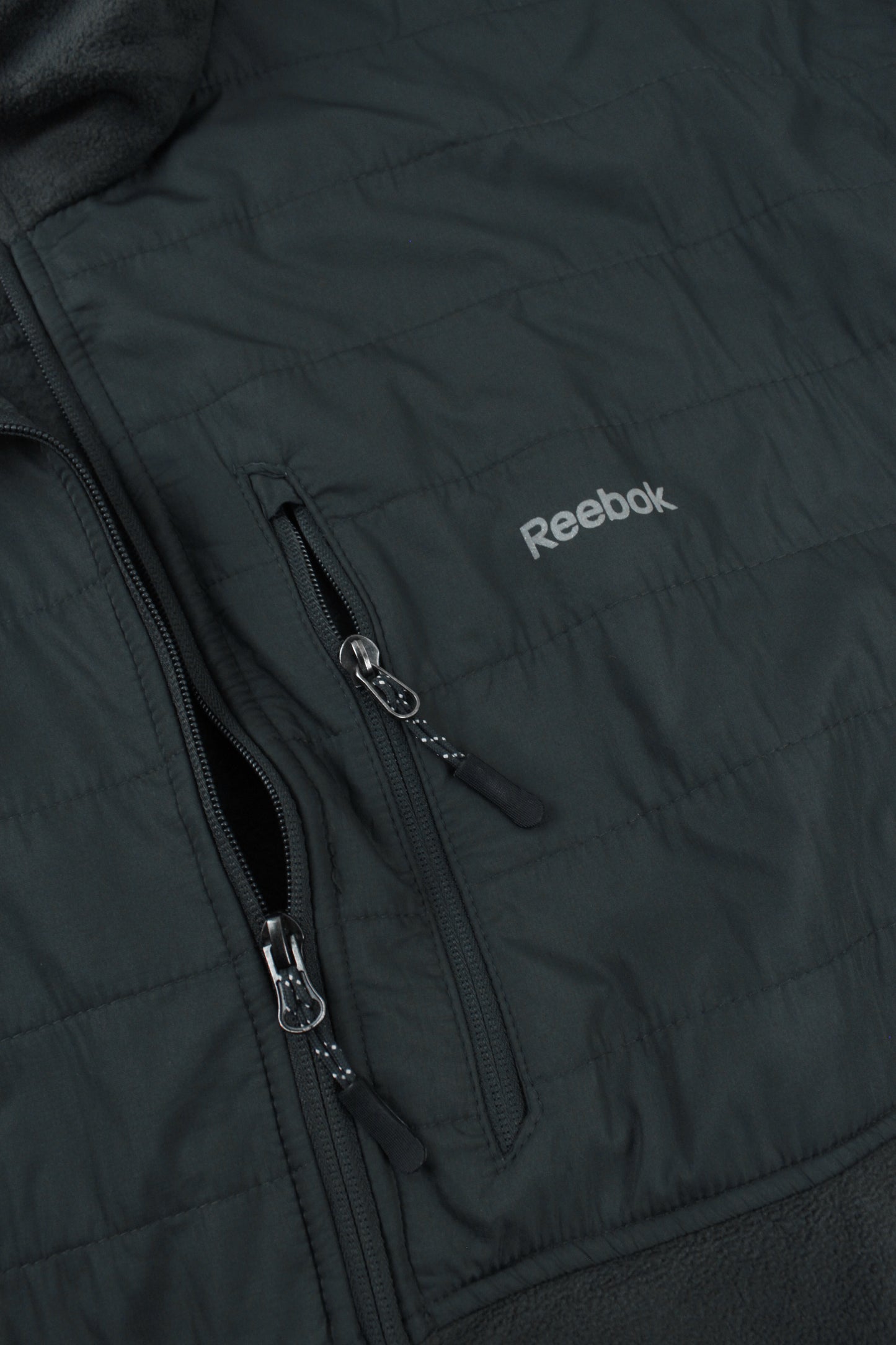 Tmavě šedá fleecová mikina REEBOK se zipem