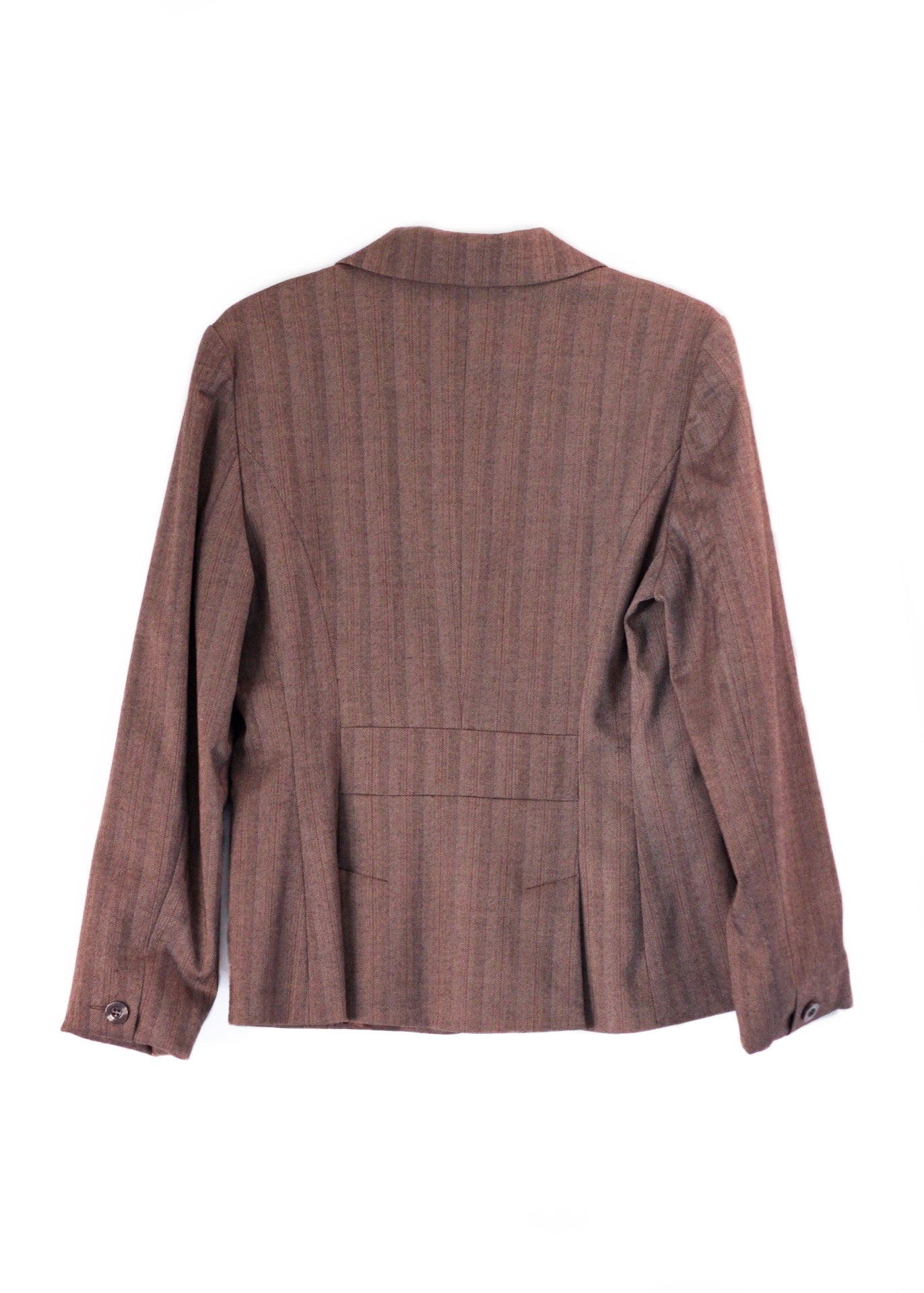 Basic blazer in brown stripes