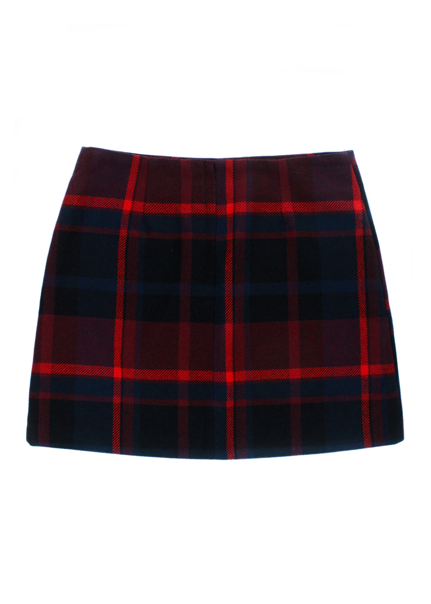 Vintage Checked Skirt in Burgundy
