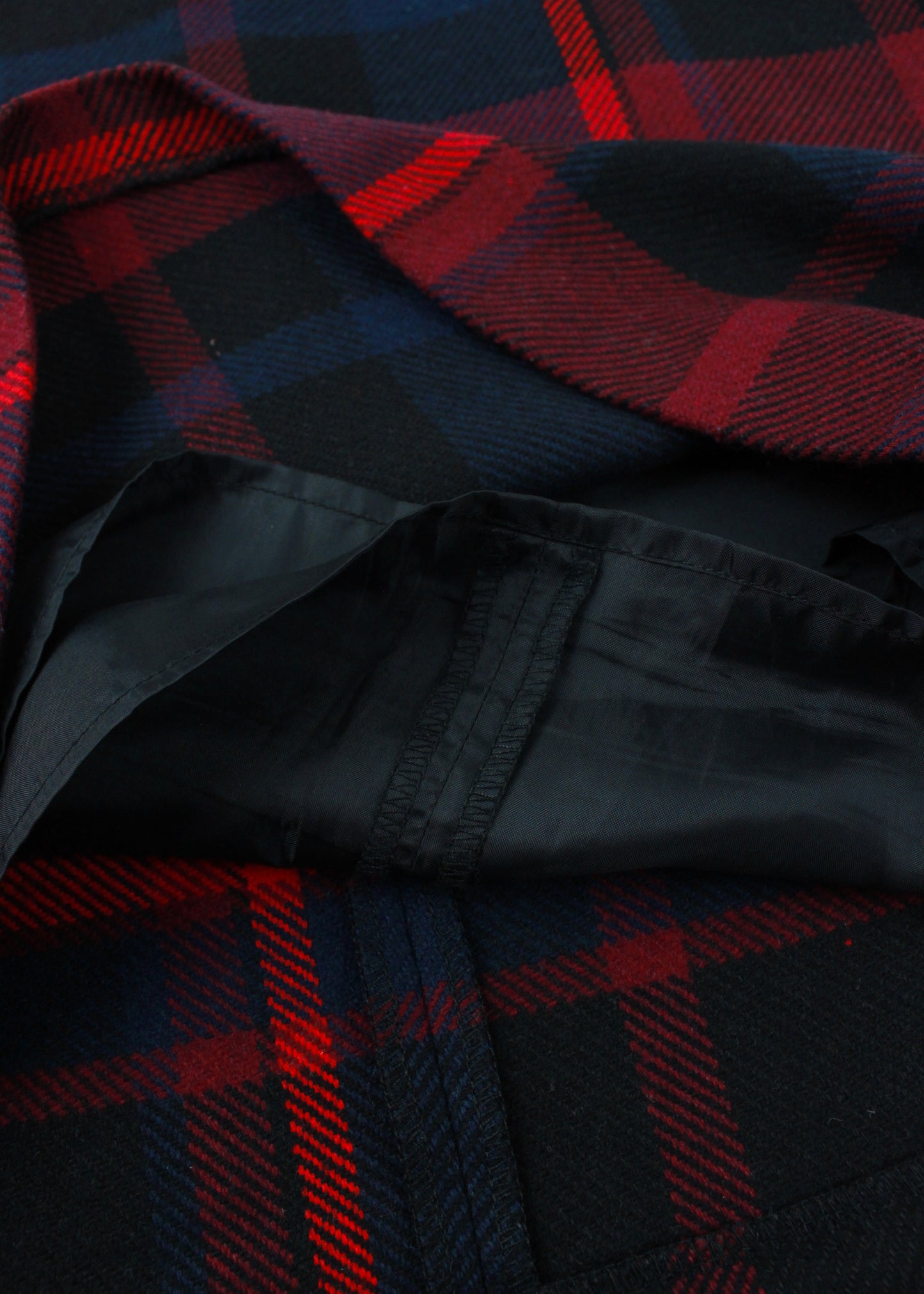 Vintage Checked Skirt in Burgundy