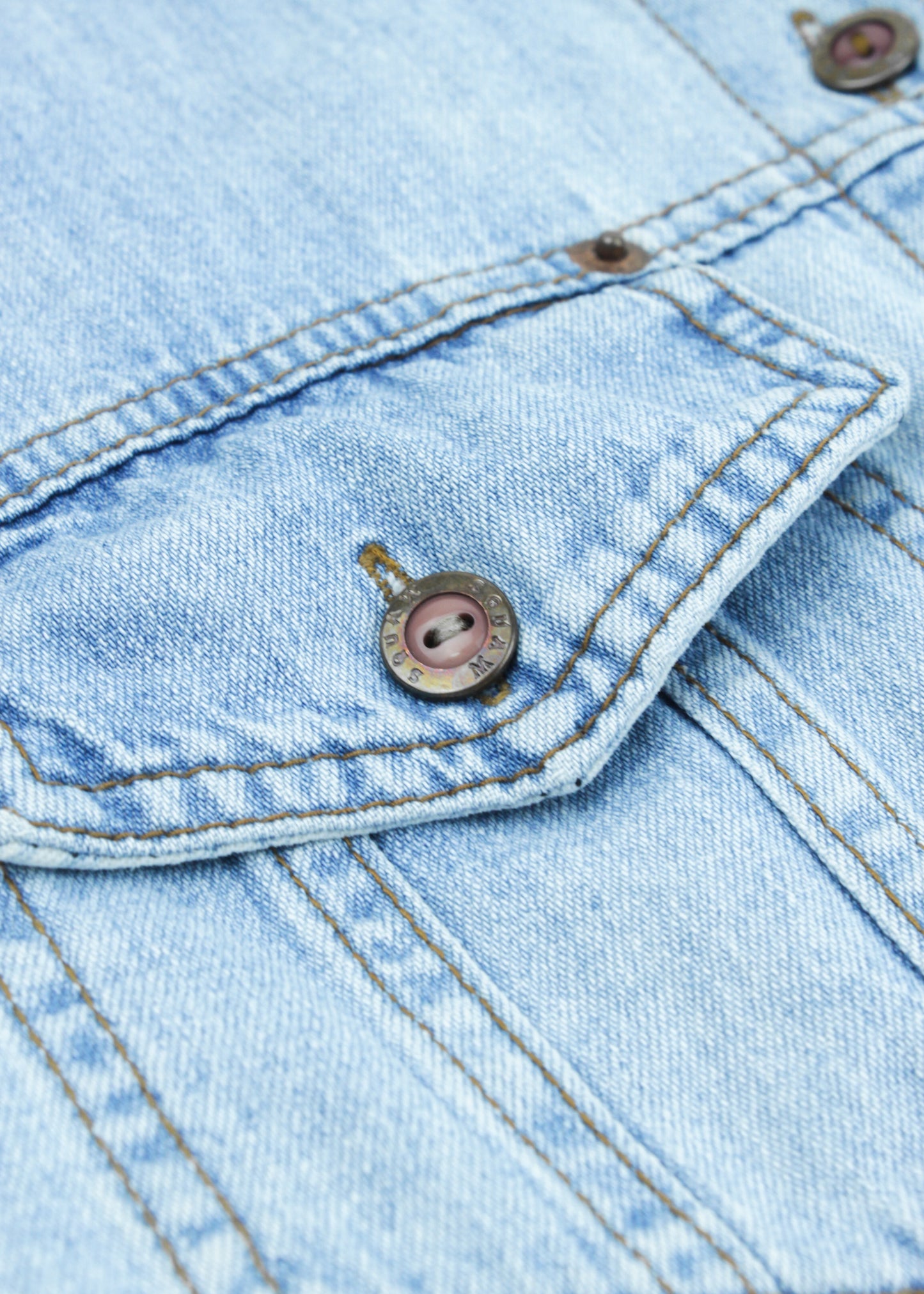 Vintage světle modrá džínová vesta