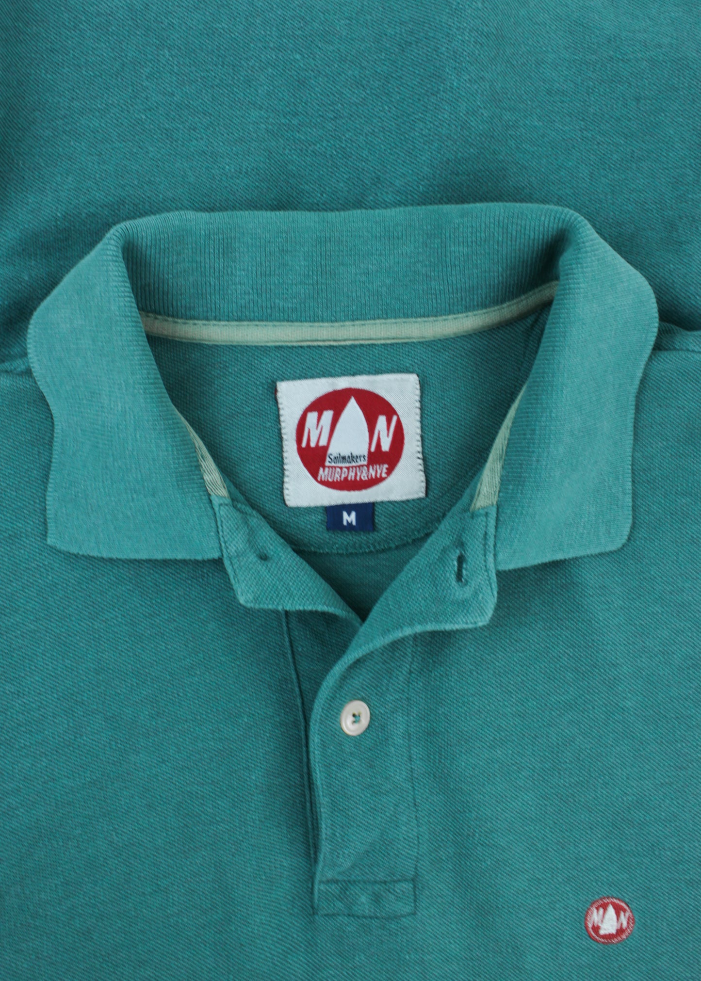 Vintage polo t-shirt in blue smoke color