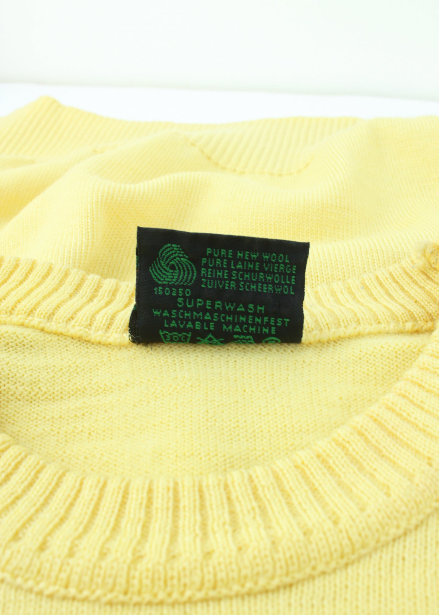 Woolen sweater in light yellow