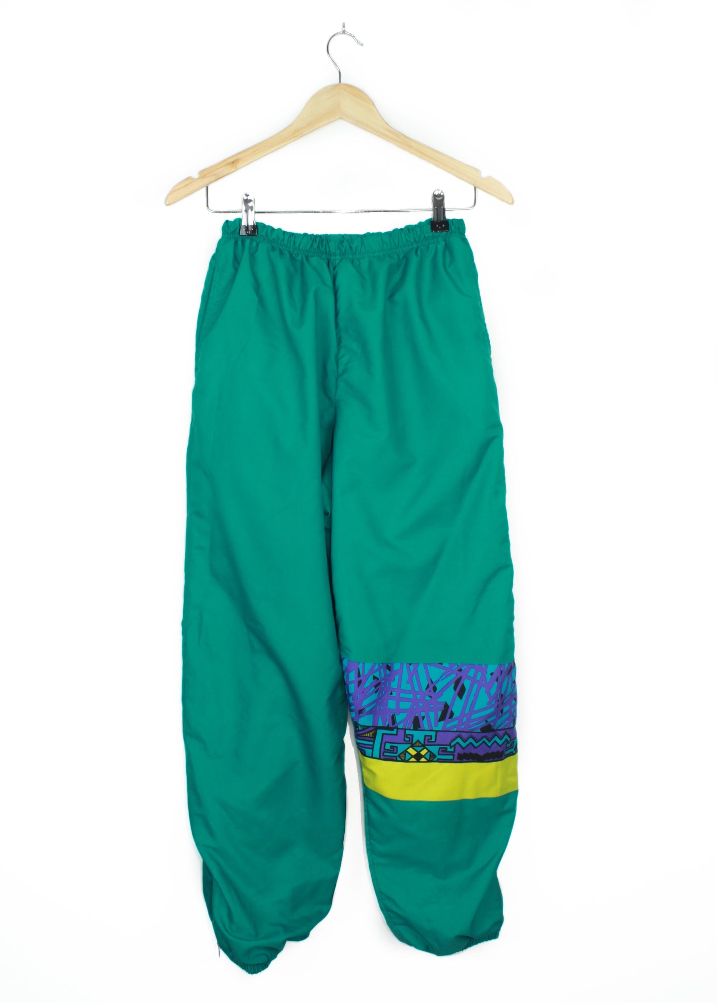 Vintage green wind pants (with pockets)