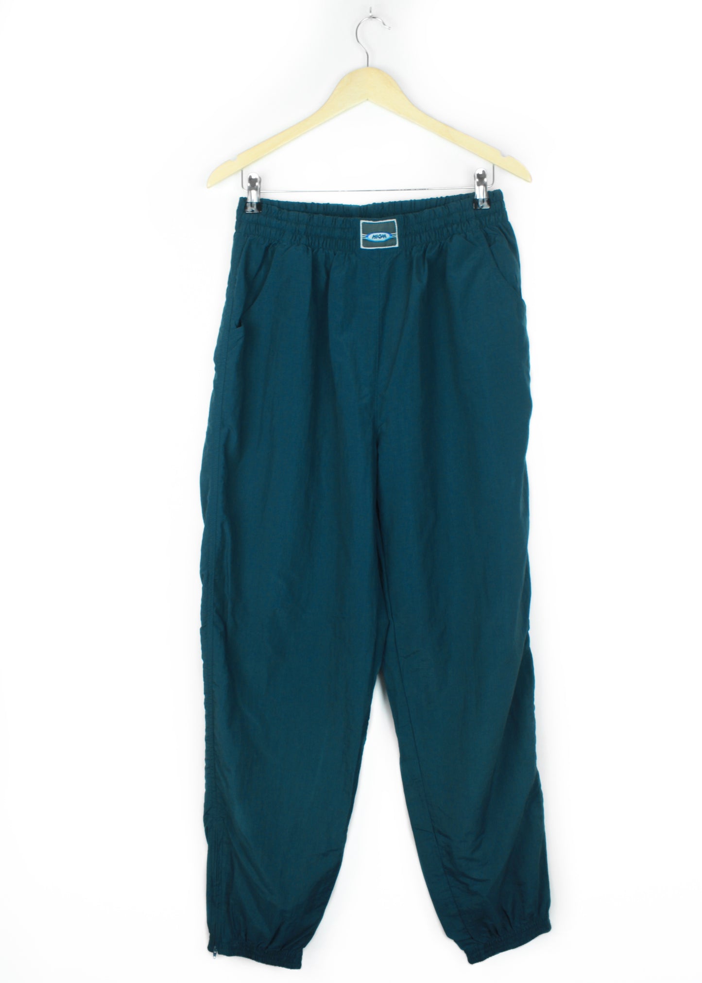 Vintage wind pants in dark green (with pockets)