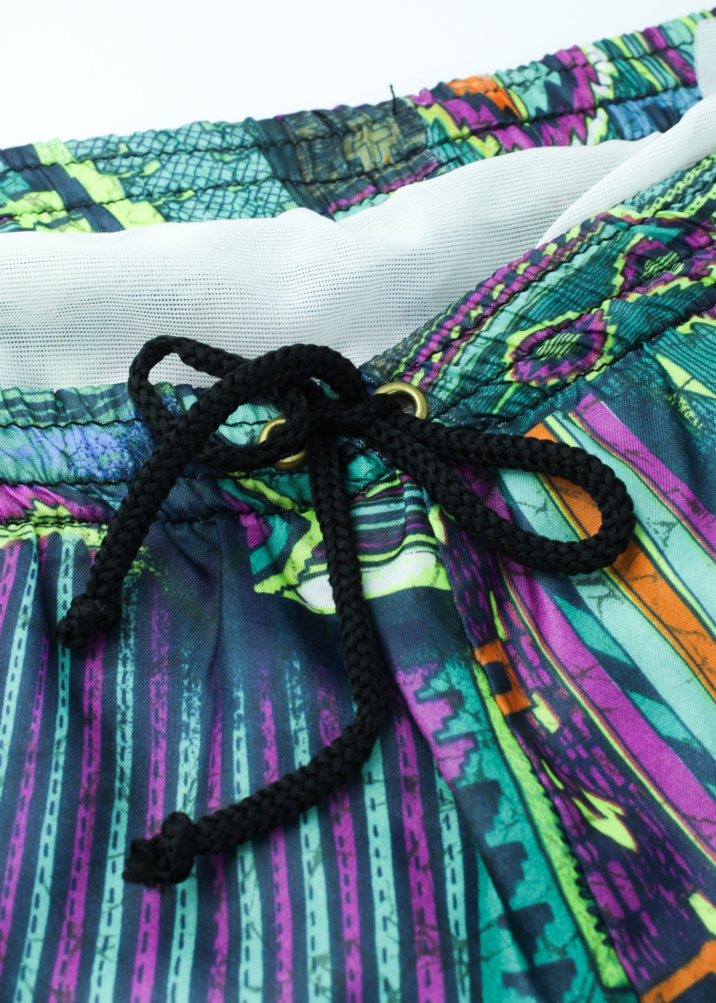 Vintage printed beach shorts (with pockets)