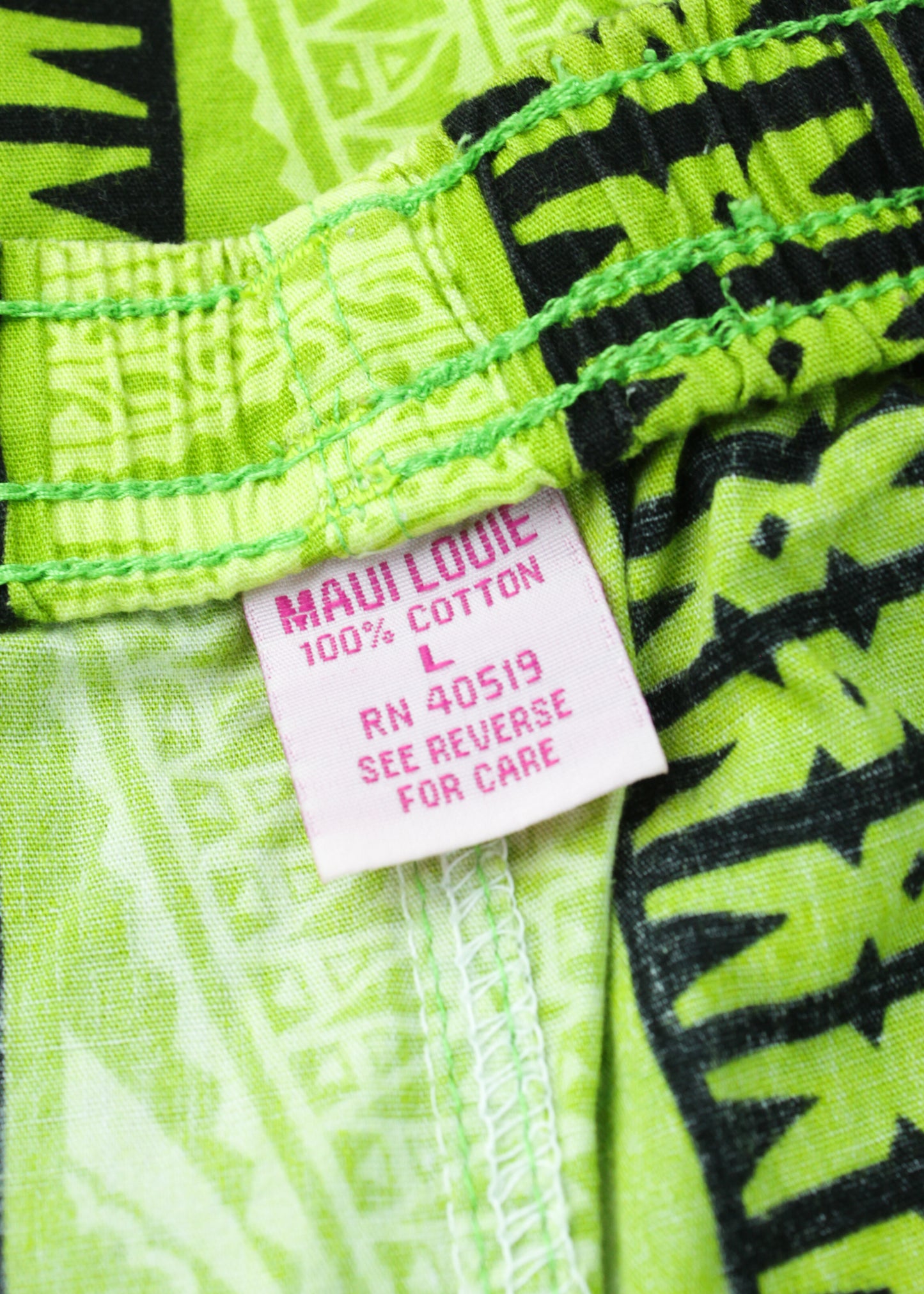 Vintage Hawaii beach shorts in green