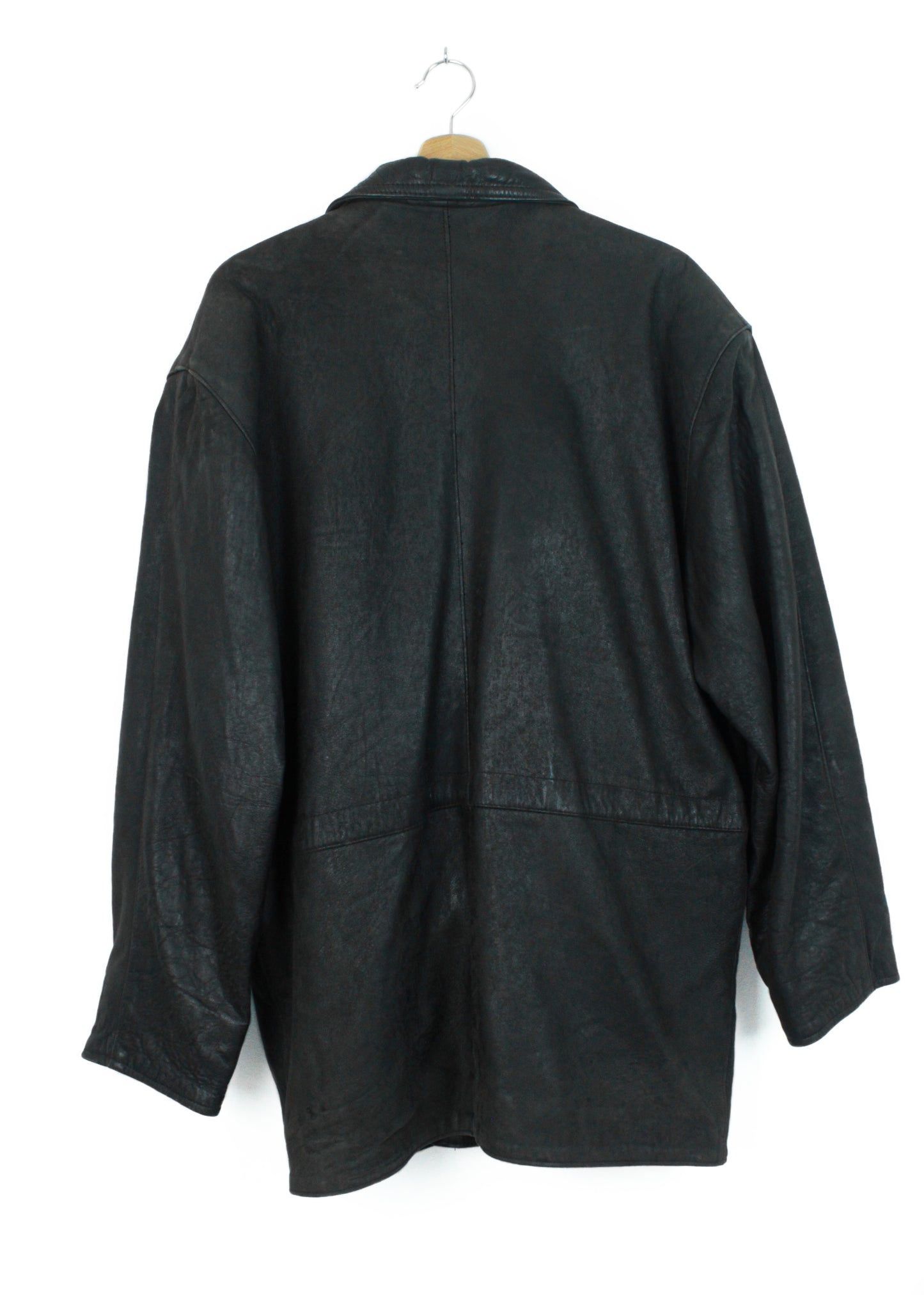 Vintage leather jacket in black