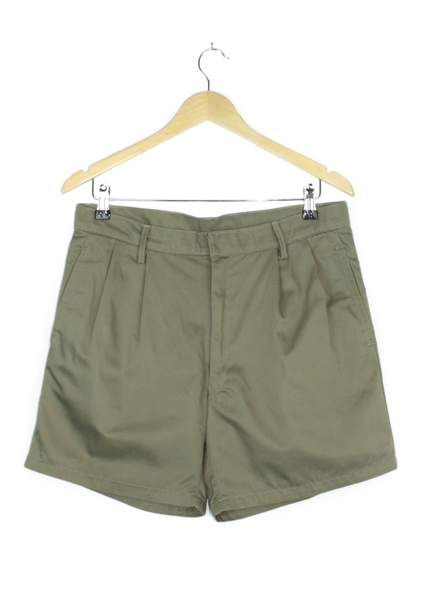 Vintage kraťasy ve světlé khaki barvě