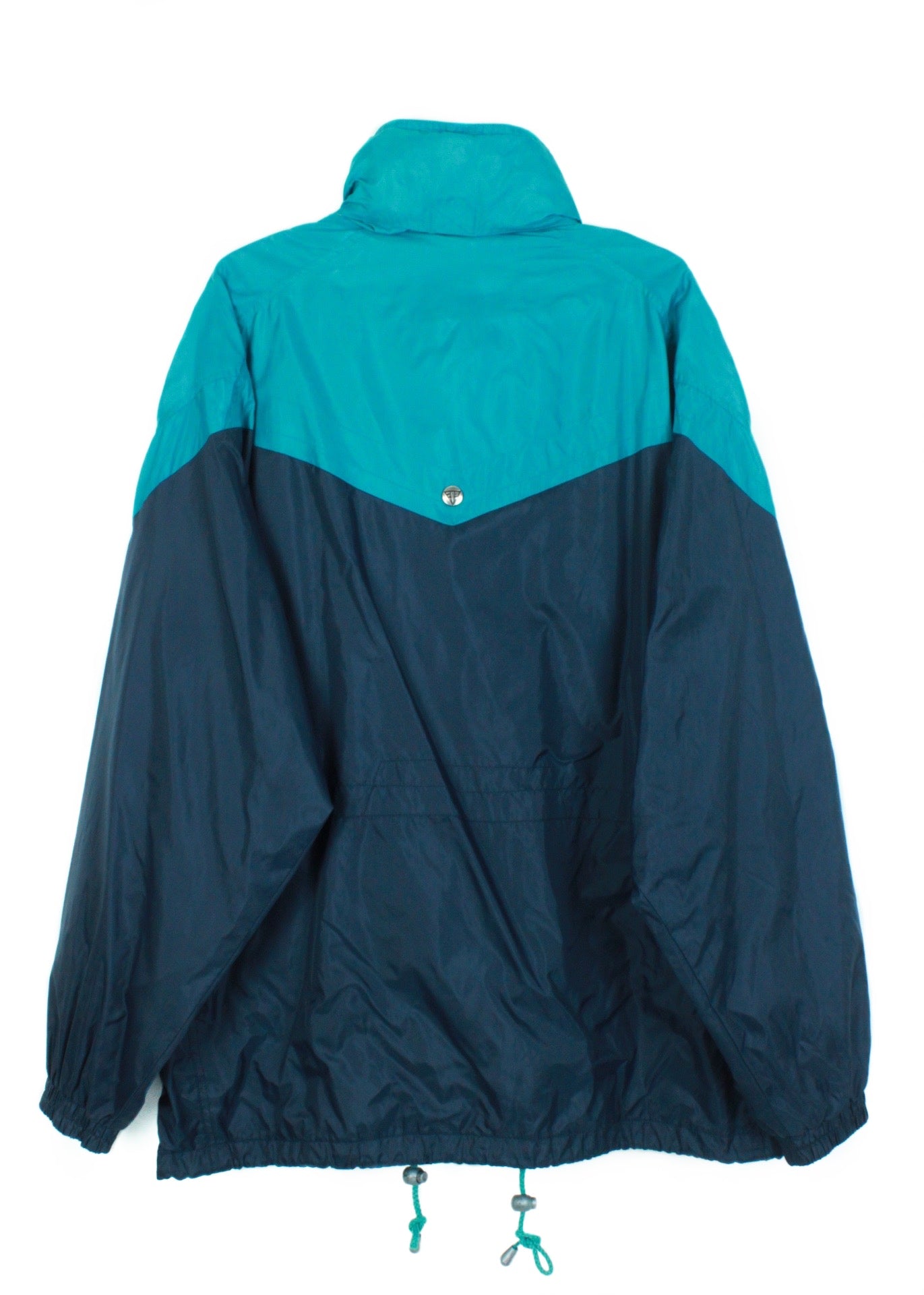 Vintage windbreaker in navy and green