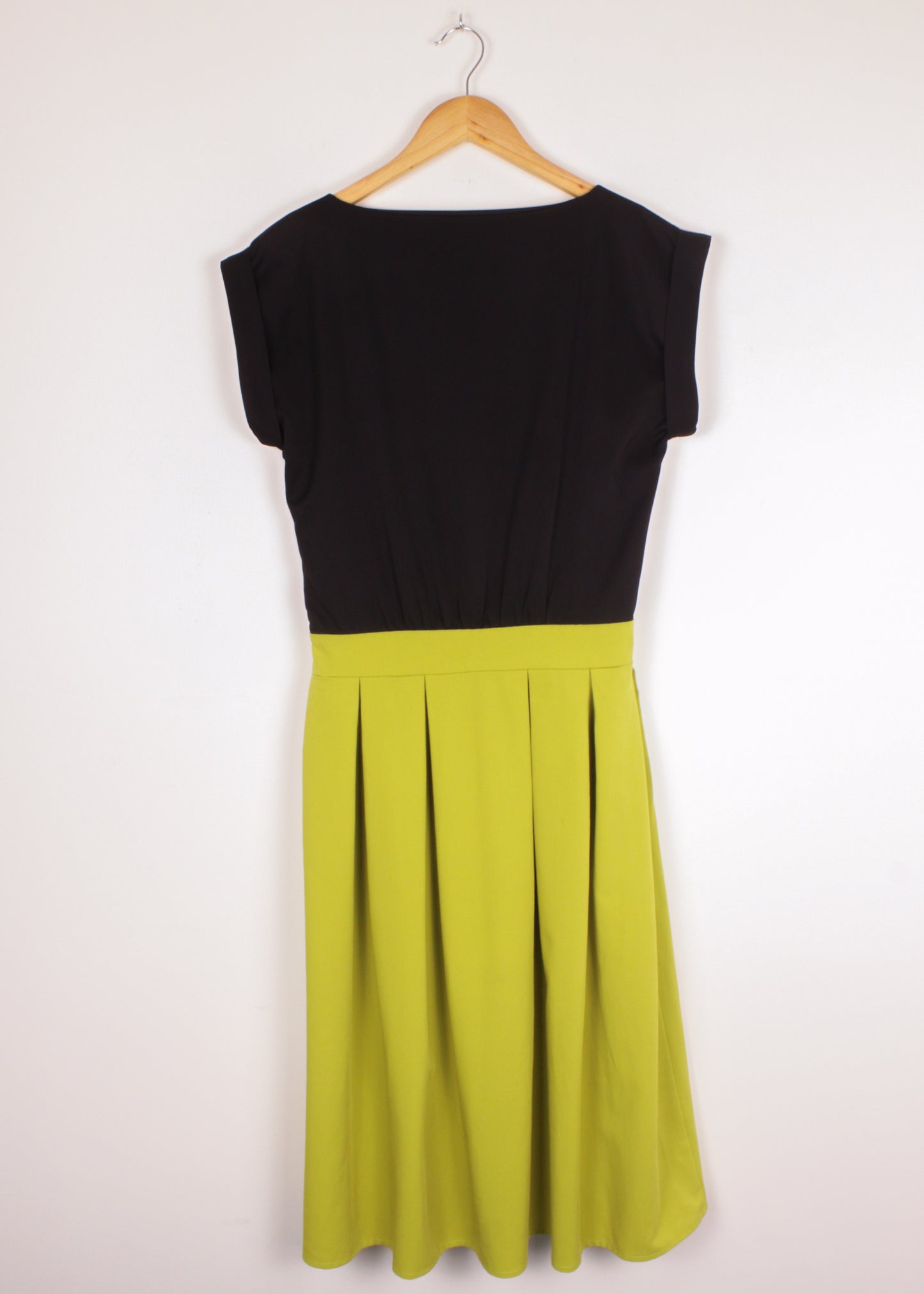 Midi dress with green skirt