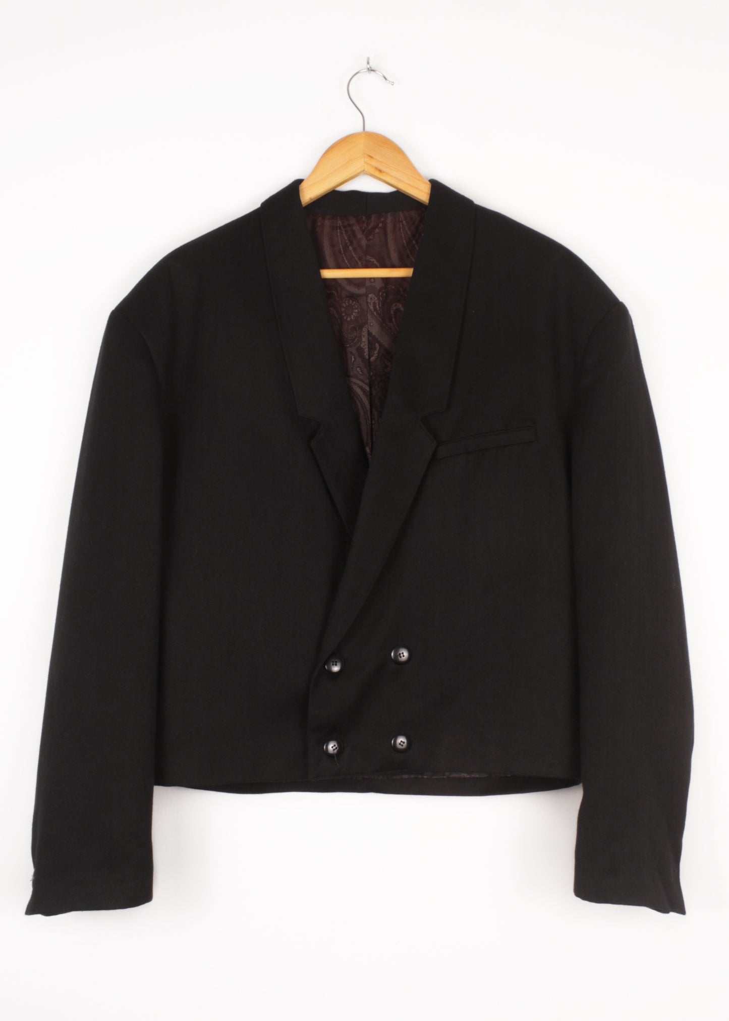 Women's crop jacket in black