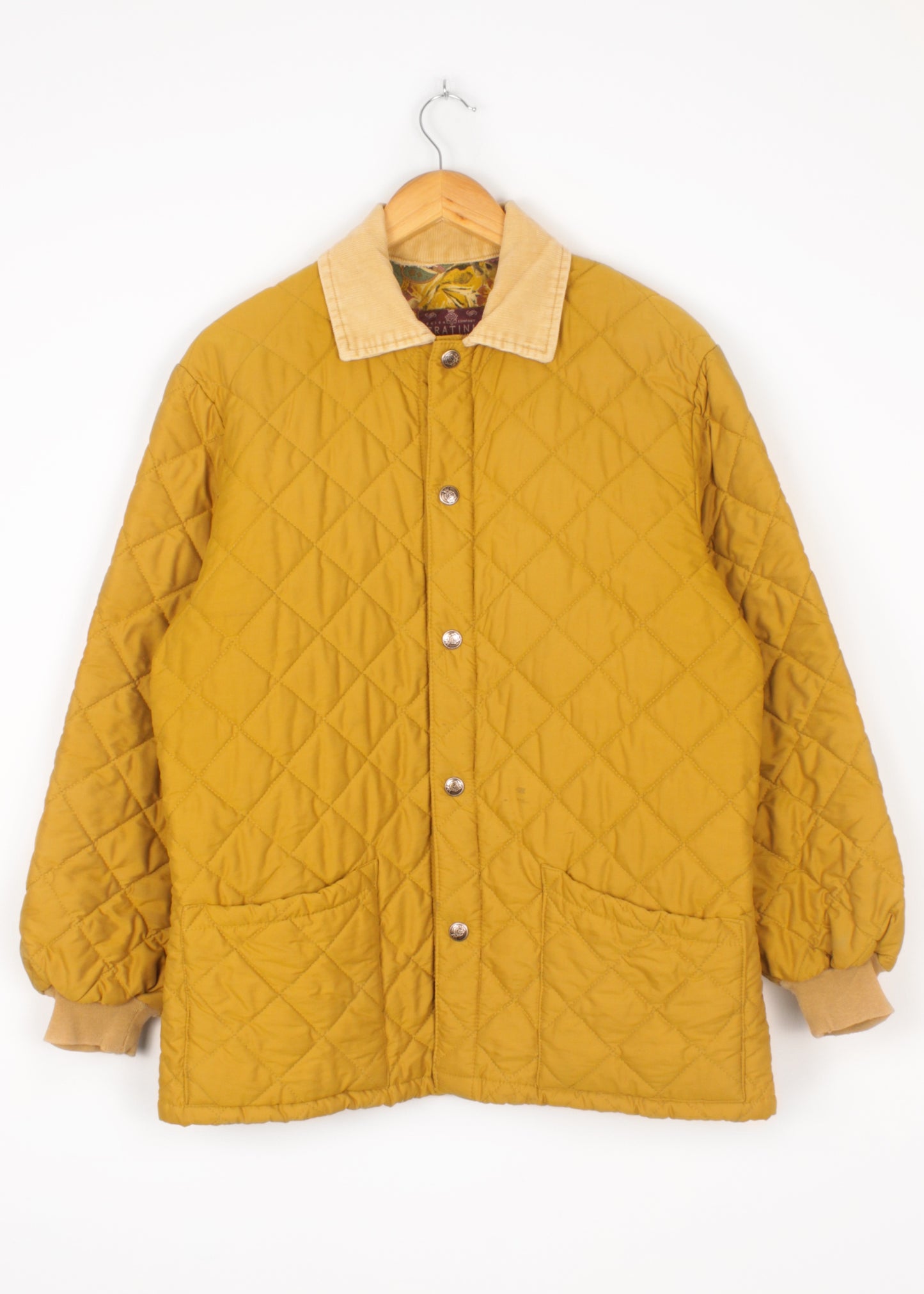 Vintage quilted jacket in mustard