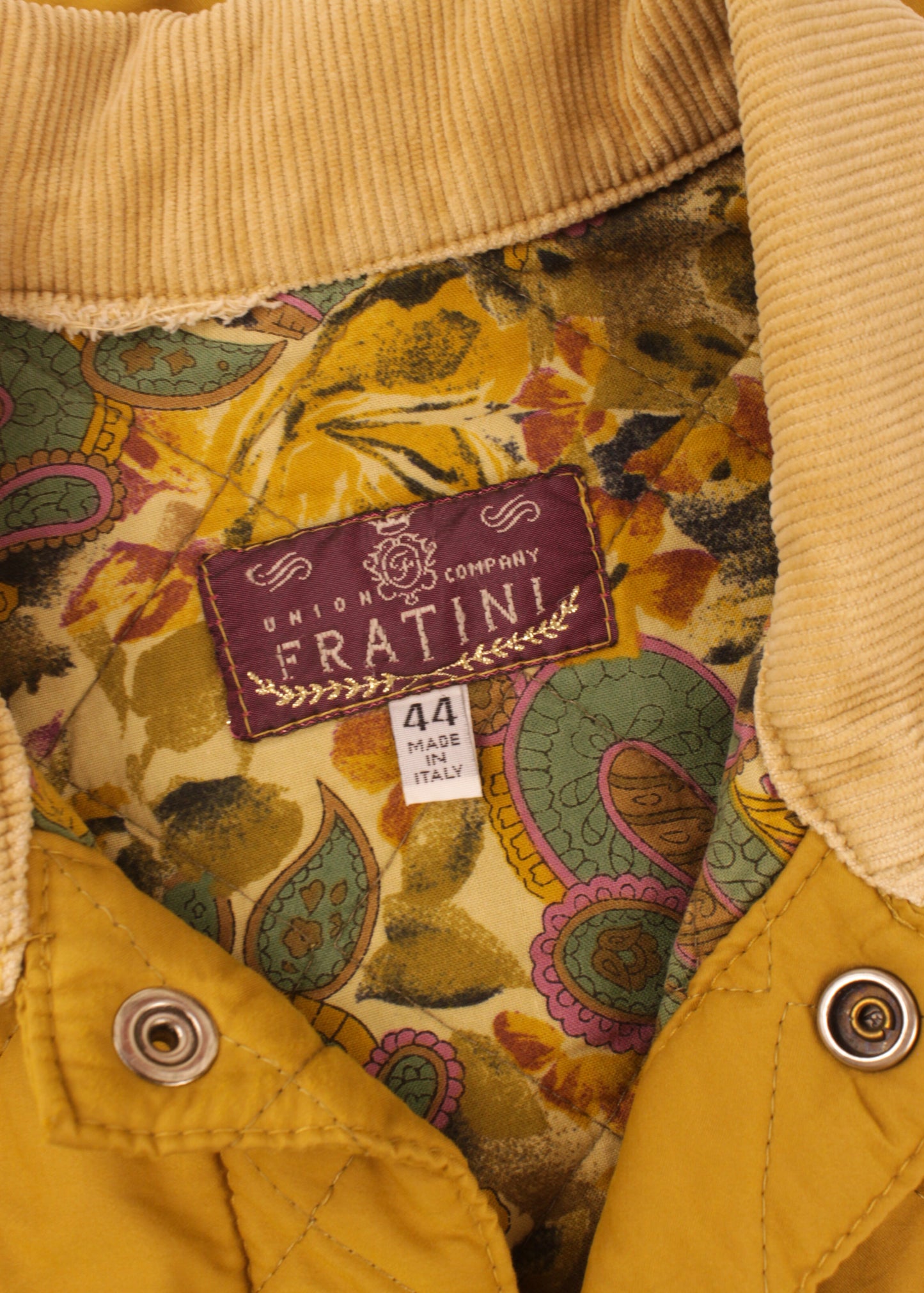 Vintage quilted jacket in mustard