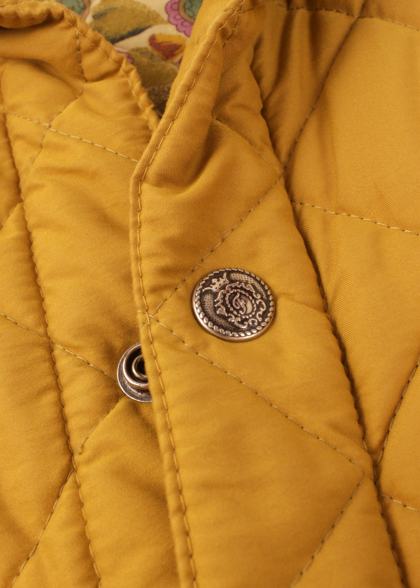 Vintage quilted jacket in mustard