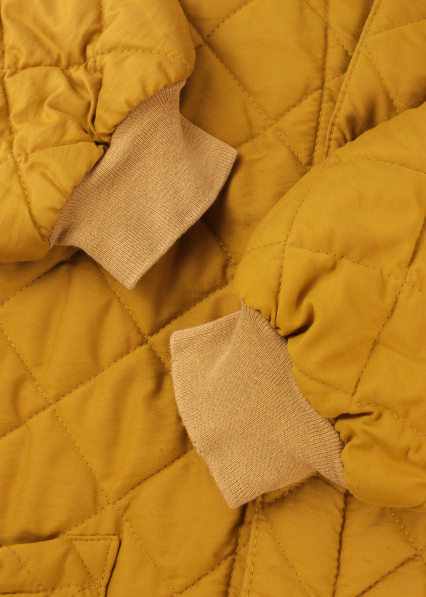 Vintage quilted jacket in mustard