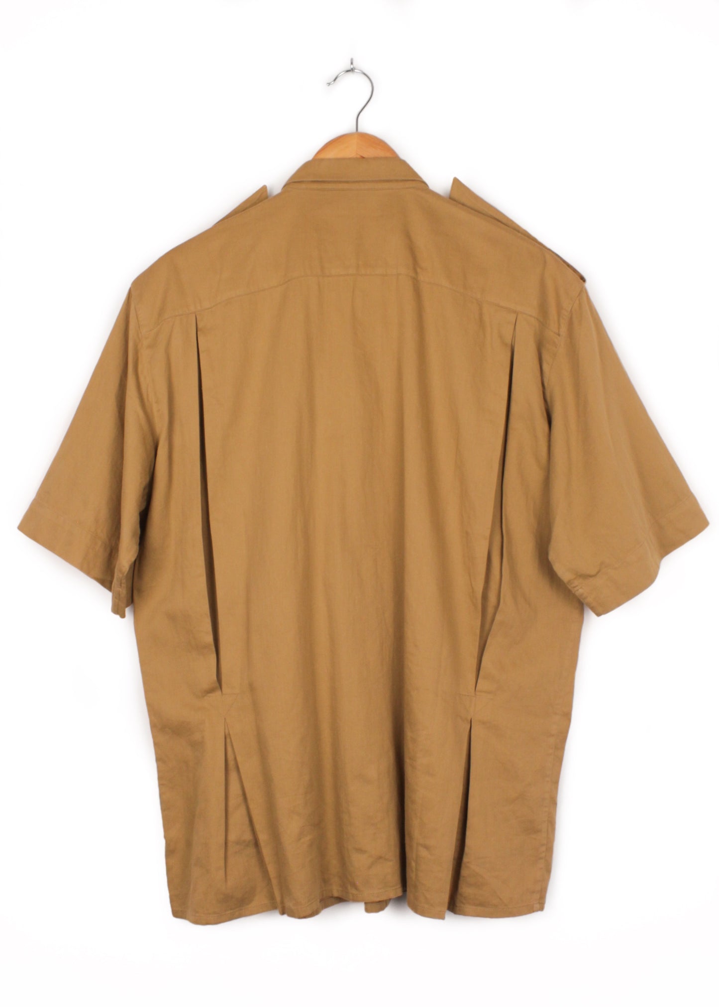 Vintage plain shirt in khaki