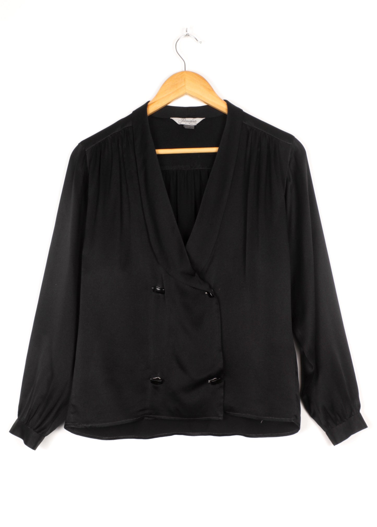 Silk blouse in black