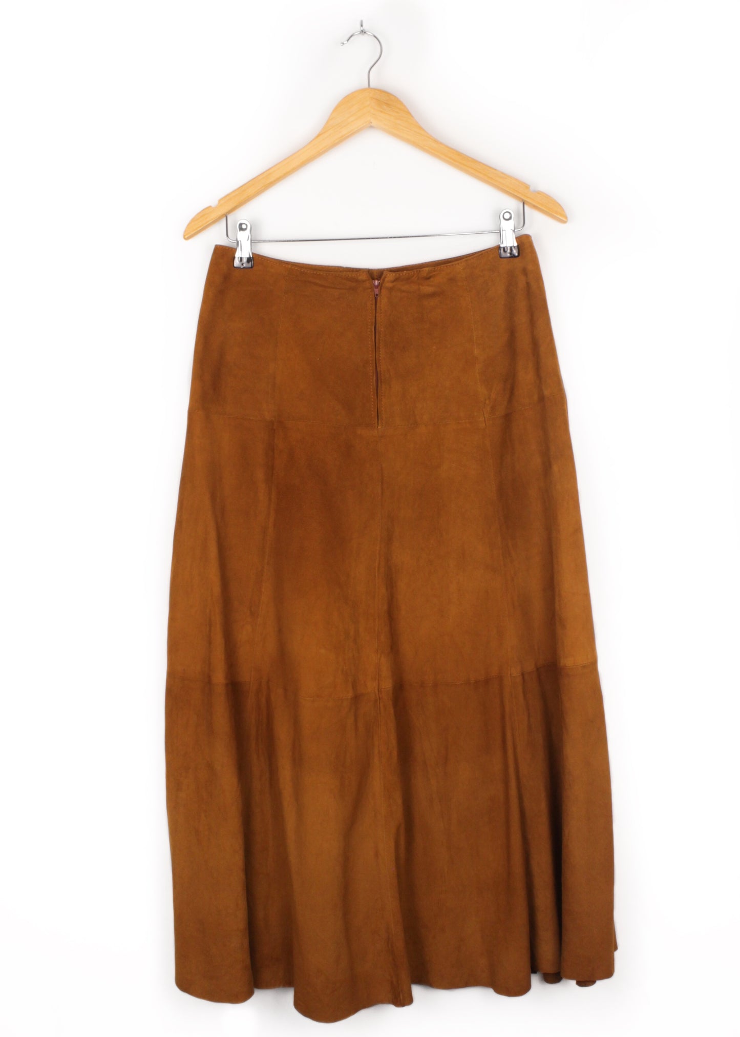 Vintage velvet skirt in ochre