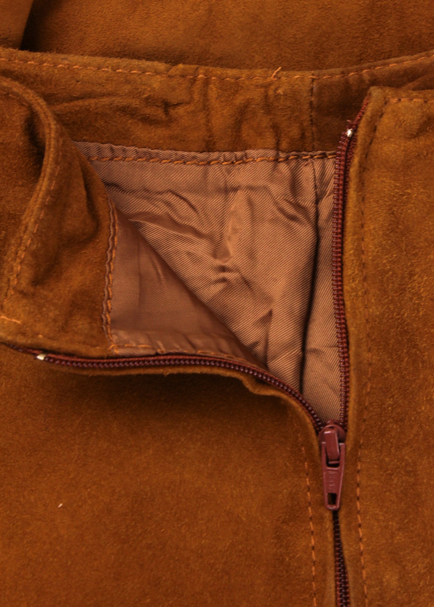 Vintage velvet skirt in ochre