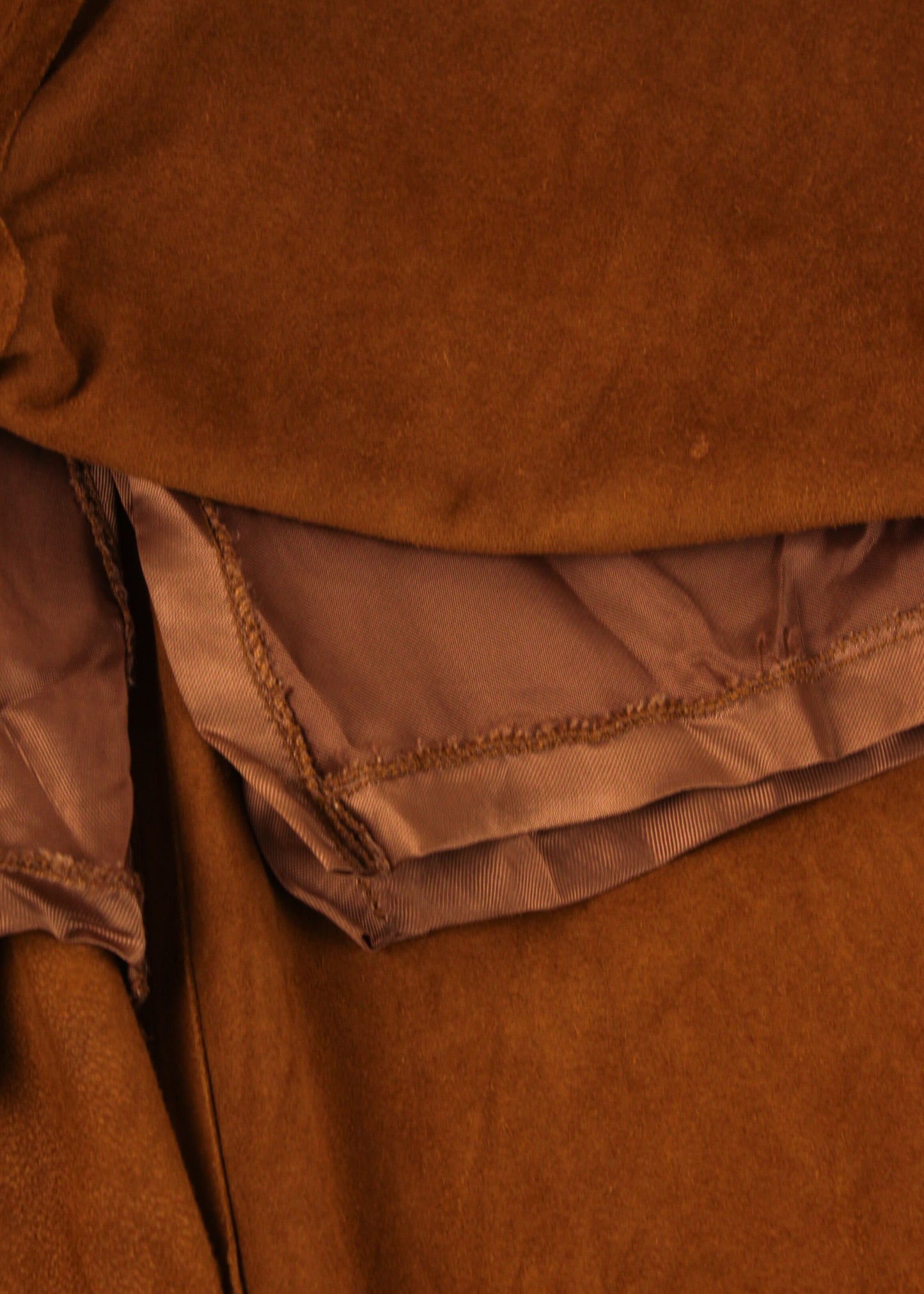 Vintage velvet skirt in ochre
