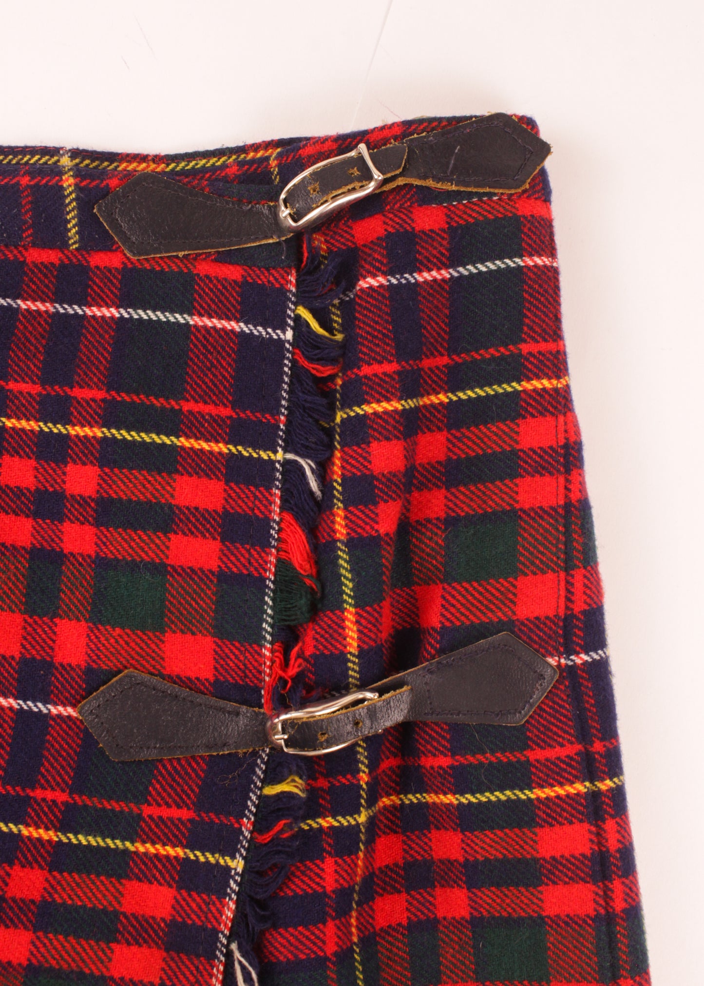 Vintage pleated checked skirt