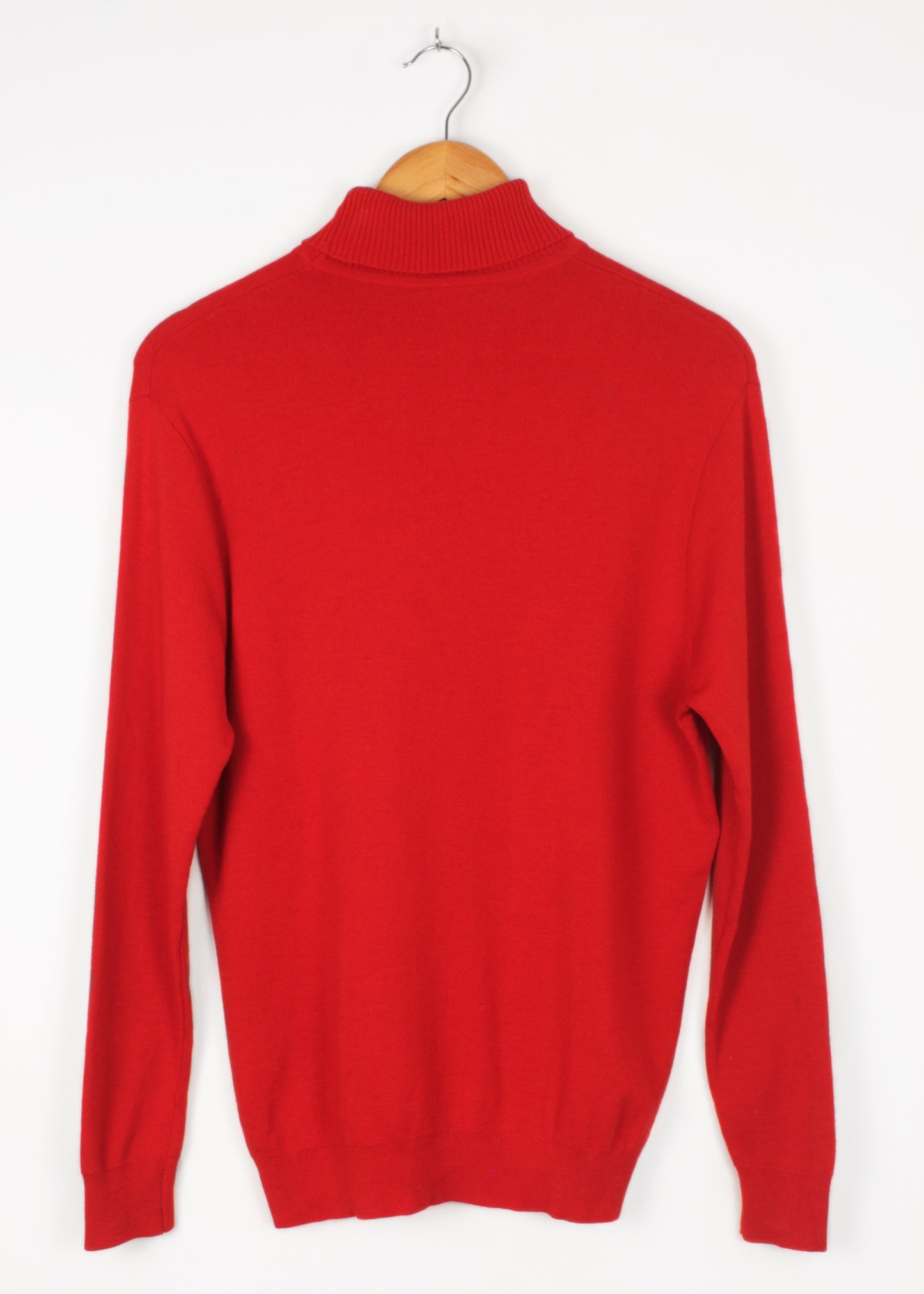 Vintage woolen turtleneck sweater in red