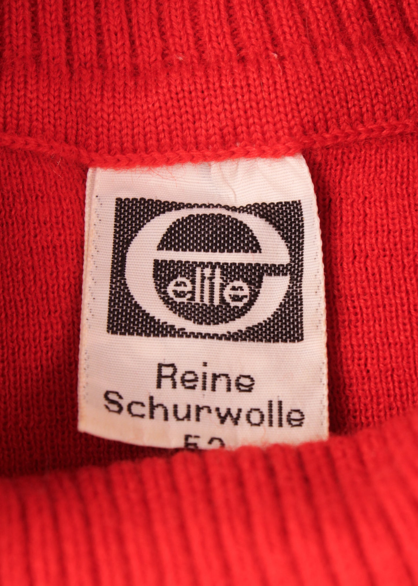 Vintage woolen turtleneck sweater in red