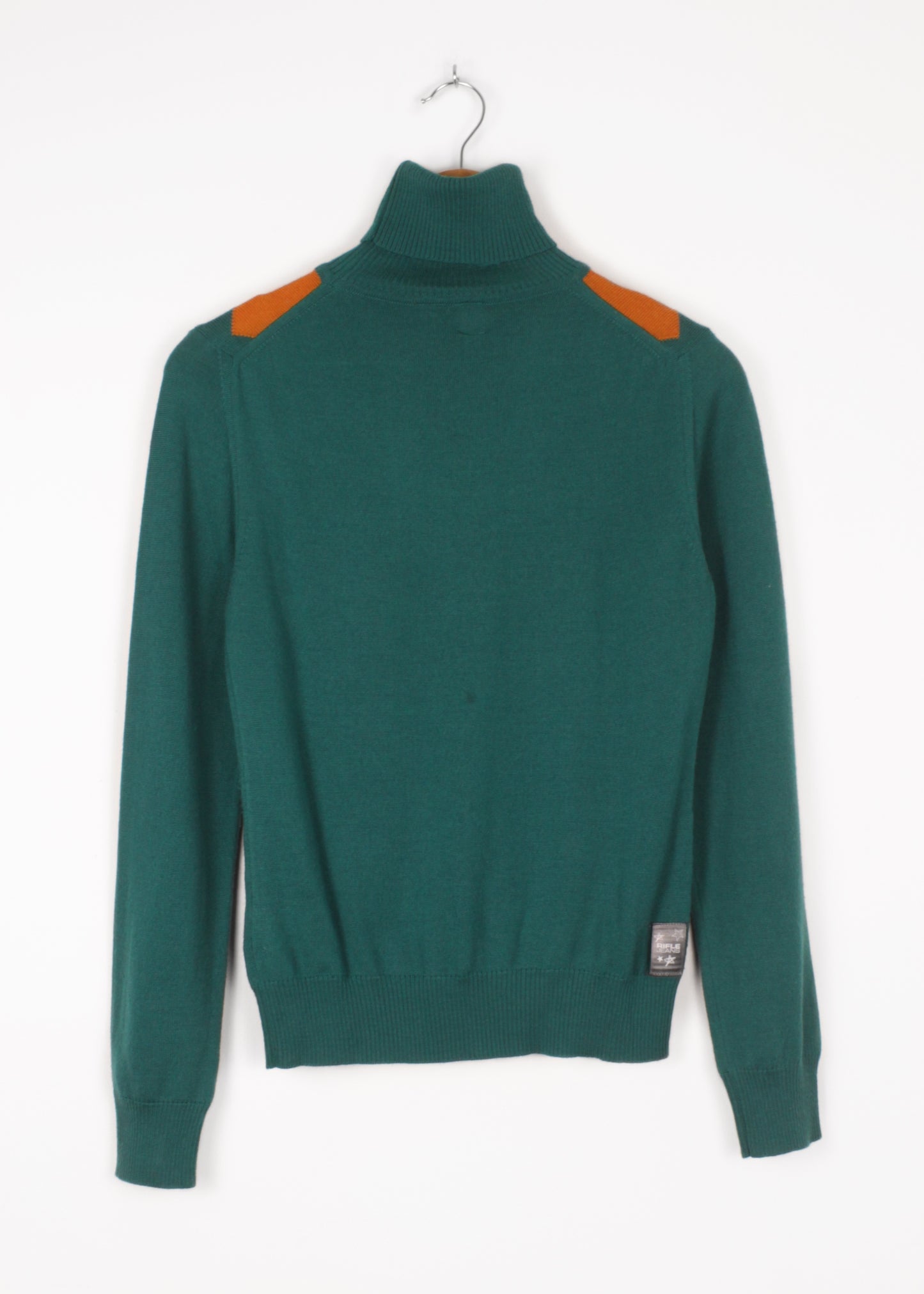 Woolen turtleneck sweater in green