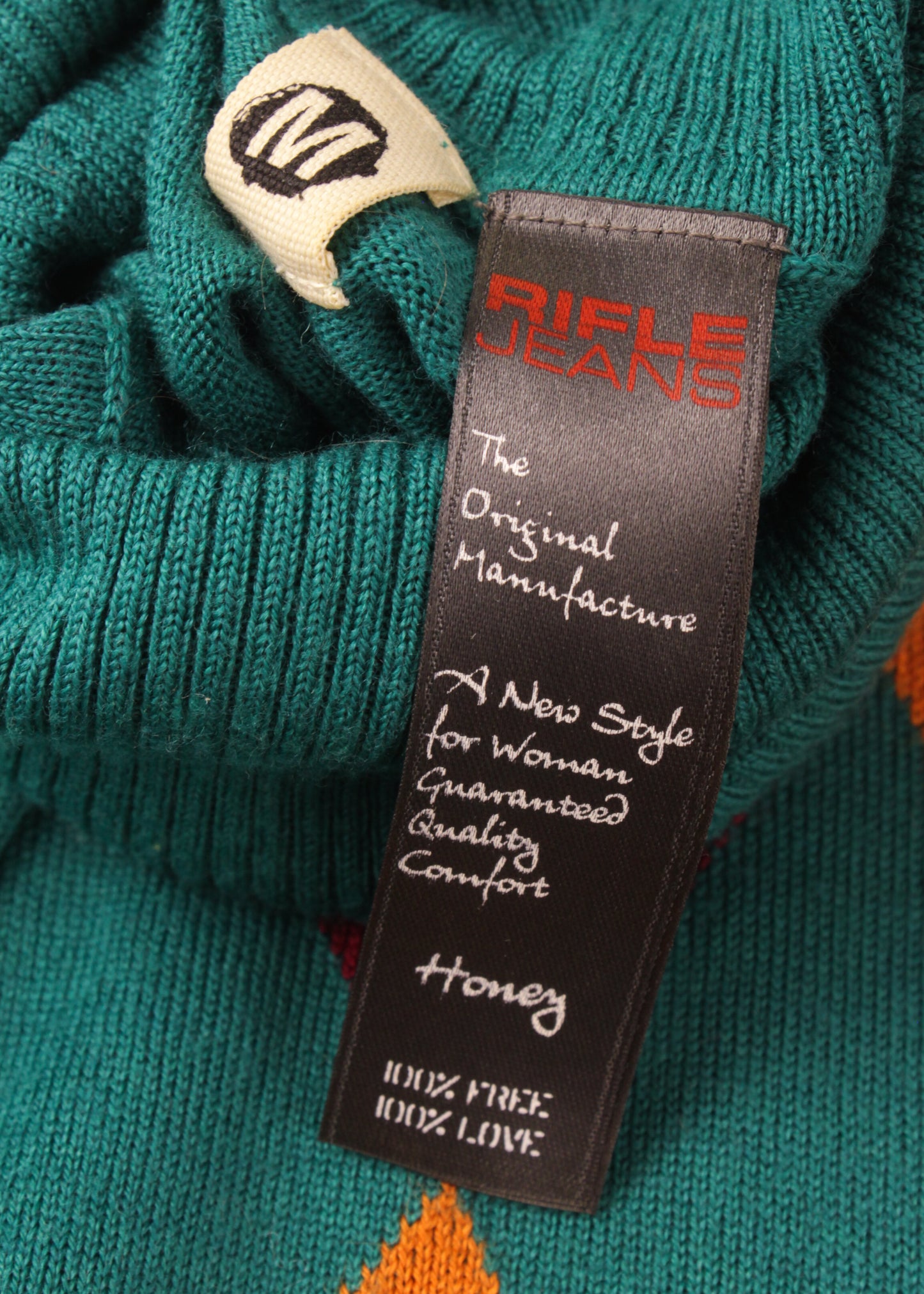 Woolen turtleneck sweater in green
