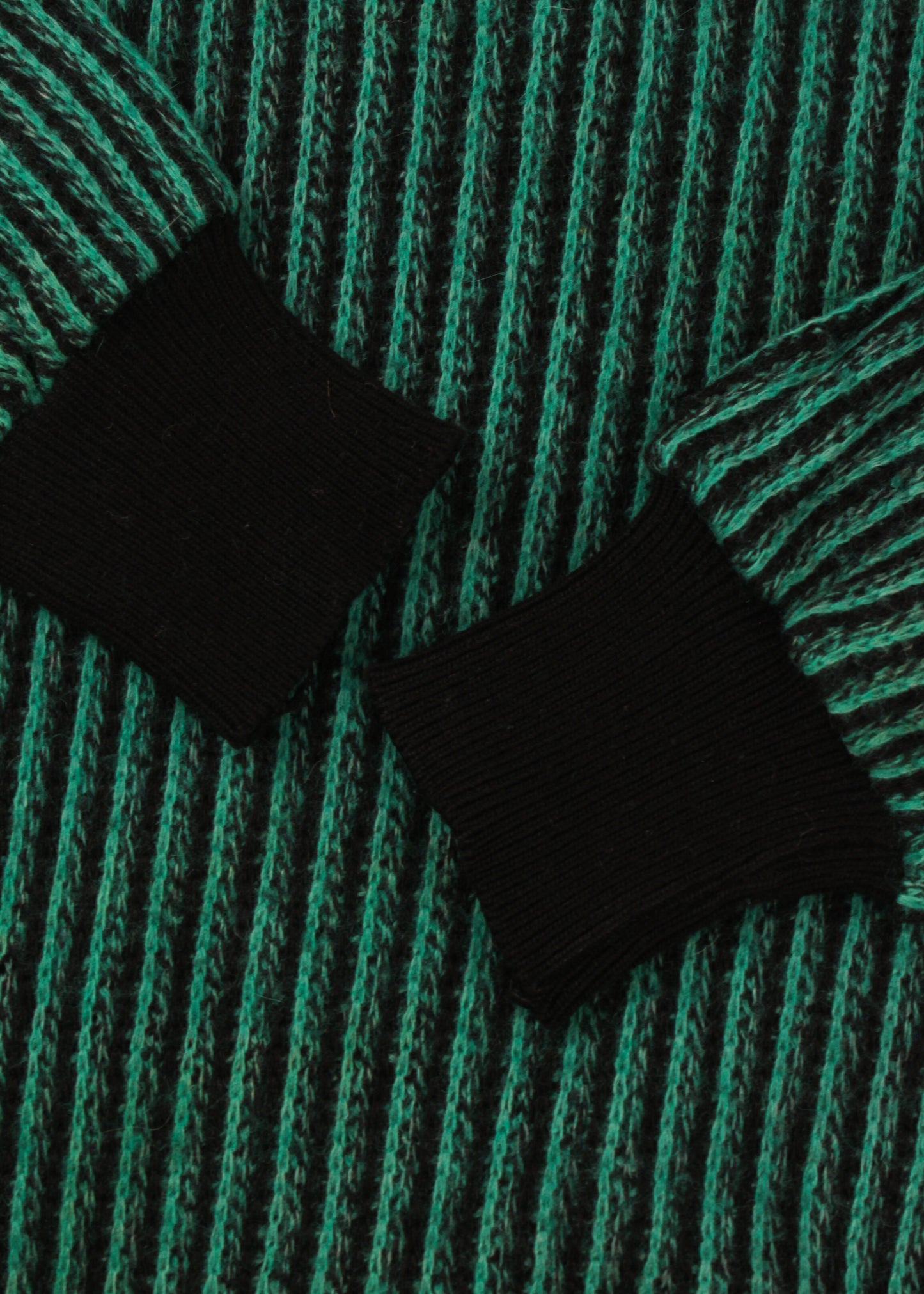 Striped sweater in green and black