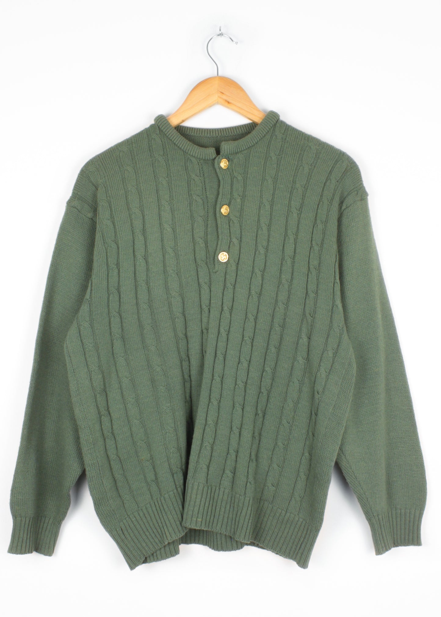 Woolen sweater in sage green