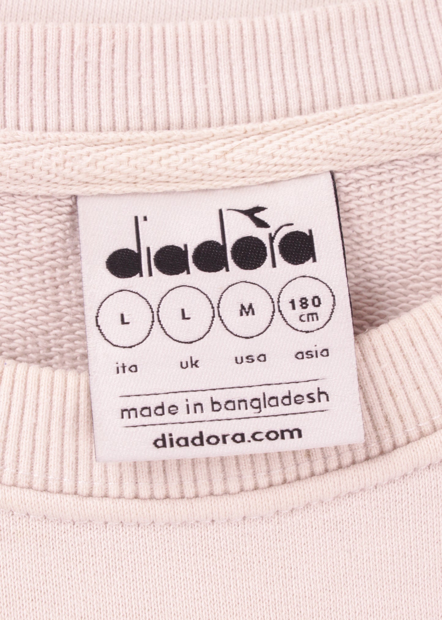 Diadora crop sweatshirt in white and red