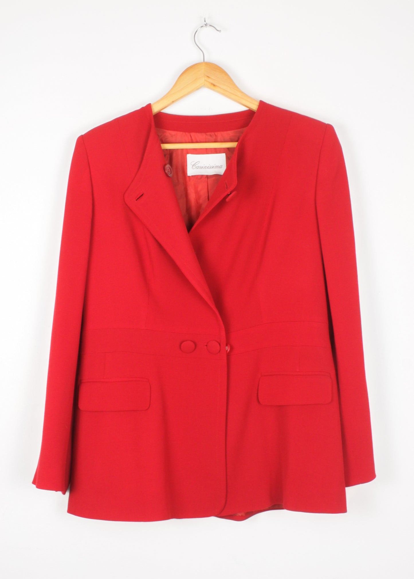 Vintage woolen coat in red