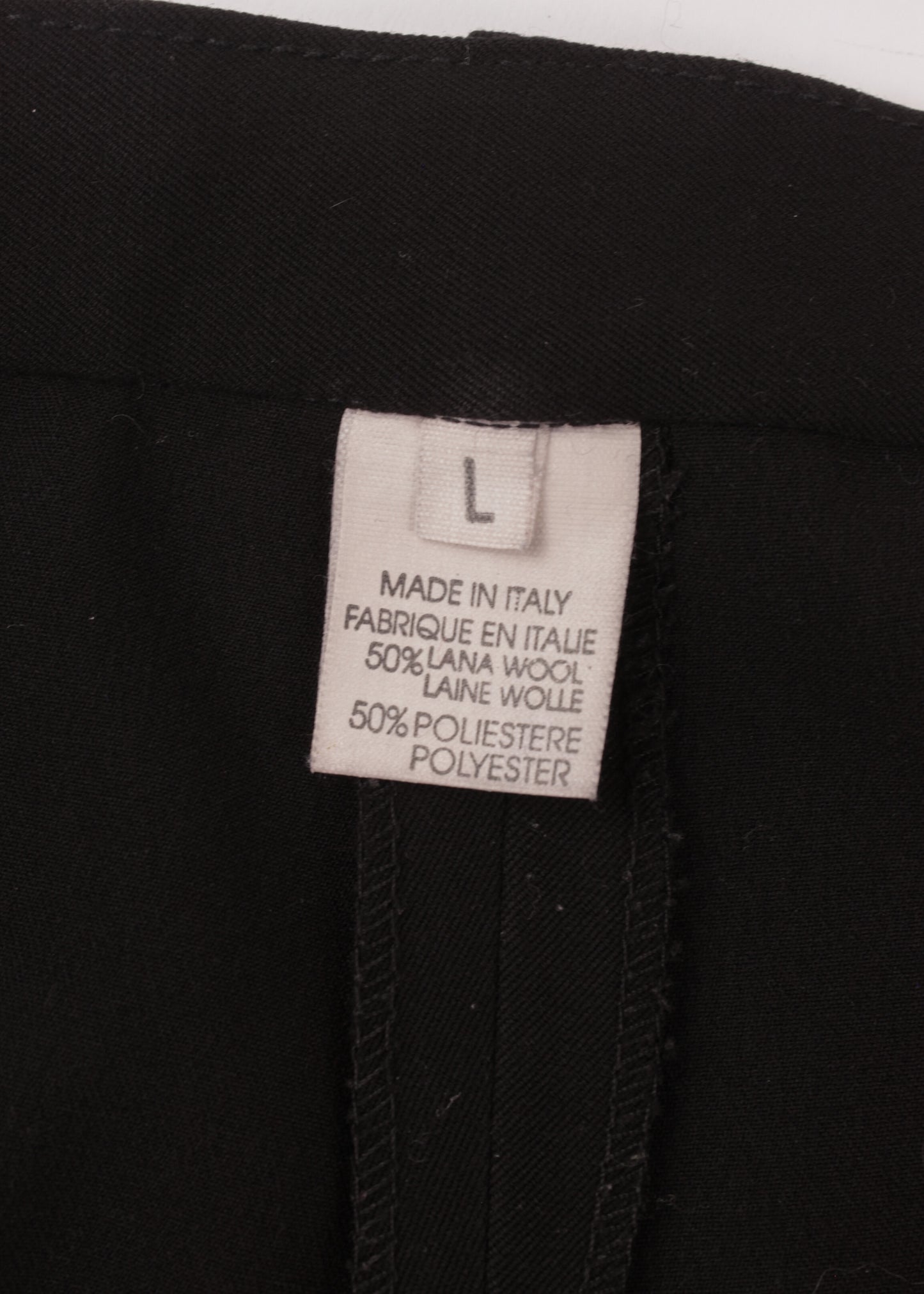 Vintage woolen trousers in black