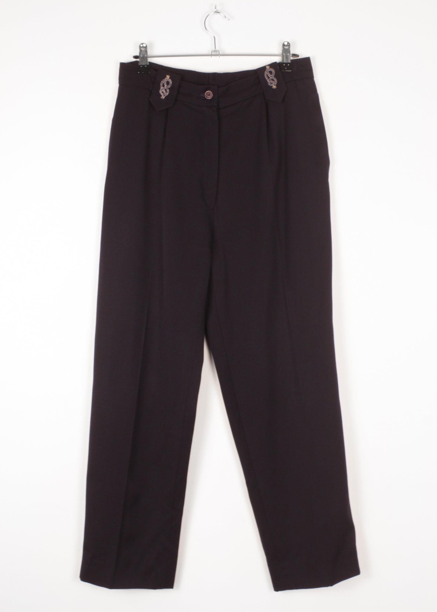 Vintage woolen trousers in navy