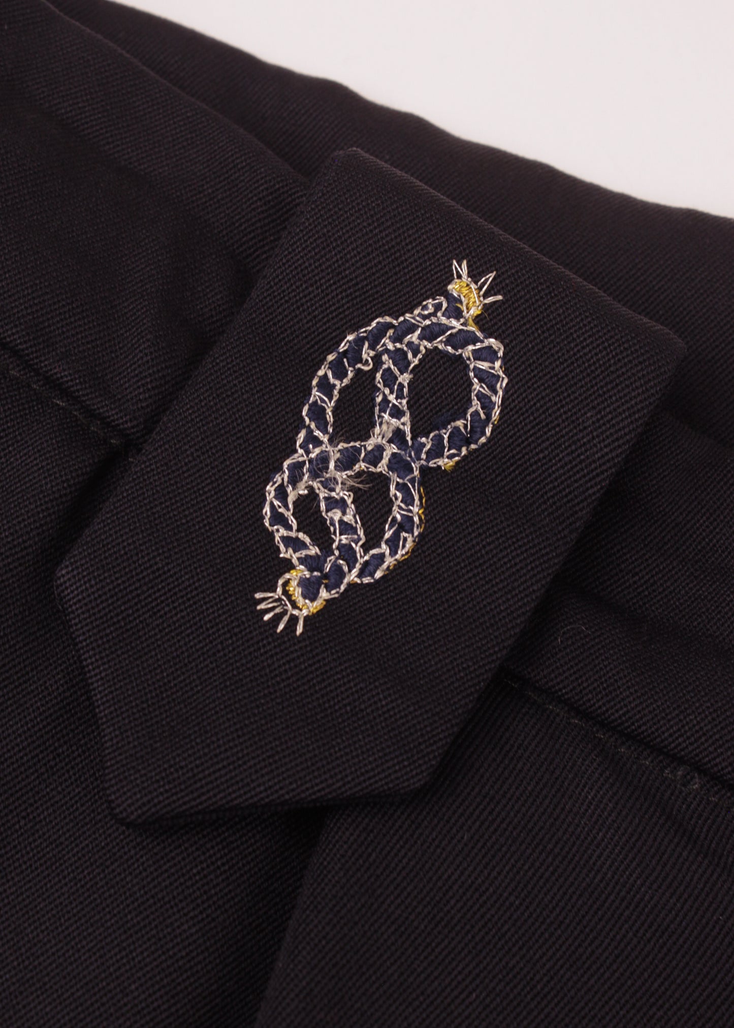 Vintage woolen trousers in navy