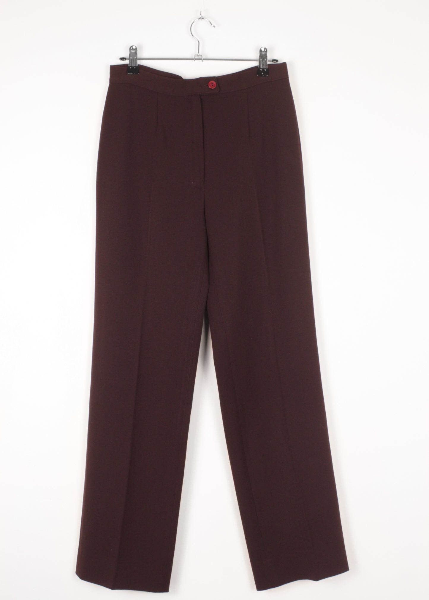 Vintage woolen trousers in burgundy