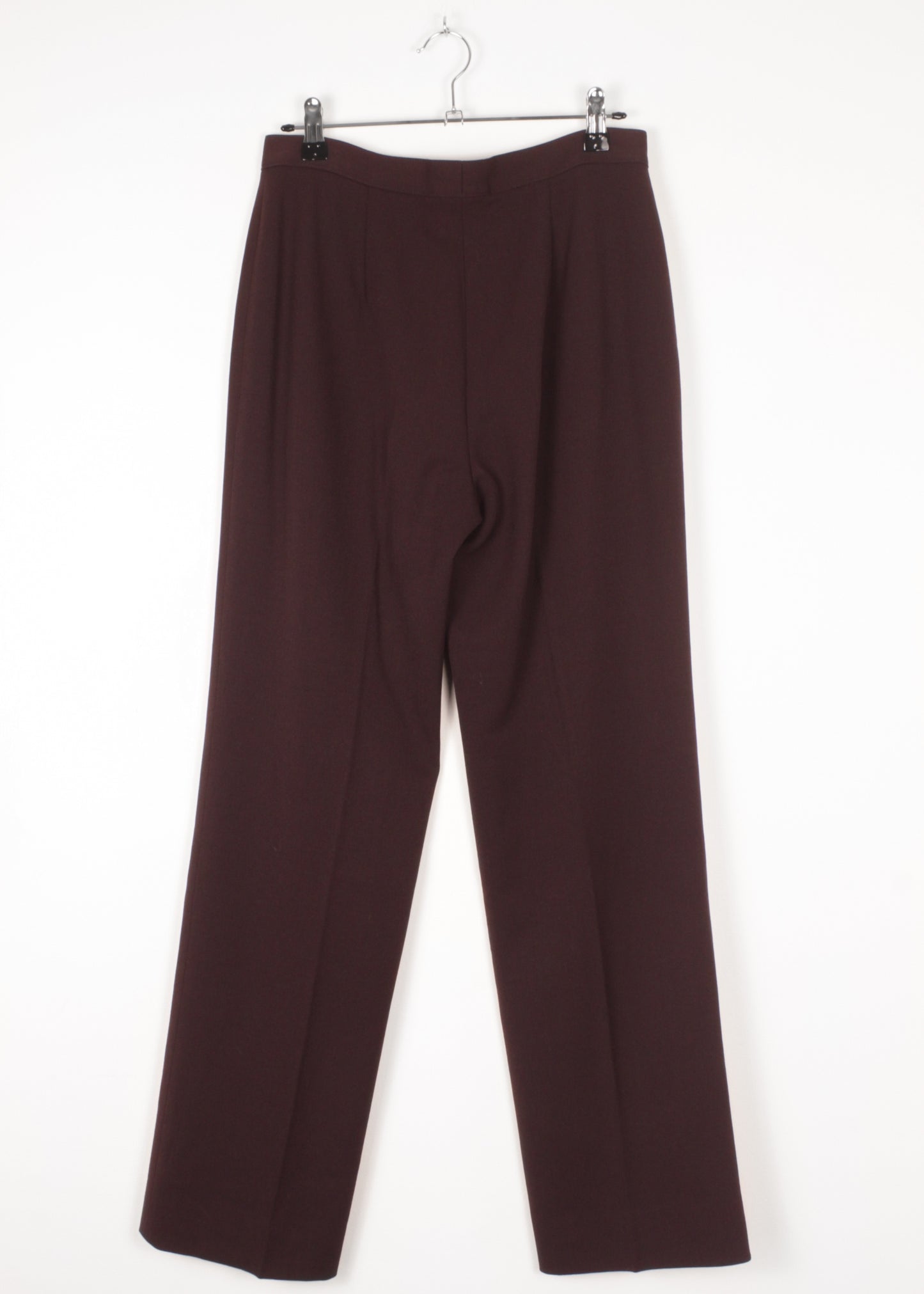 Vintage woolen trousers in burgundy