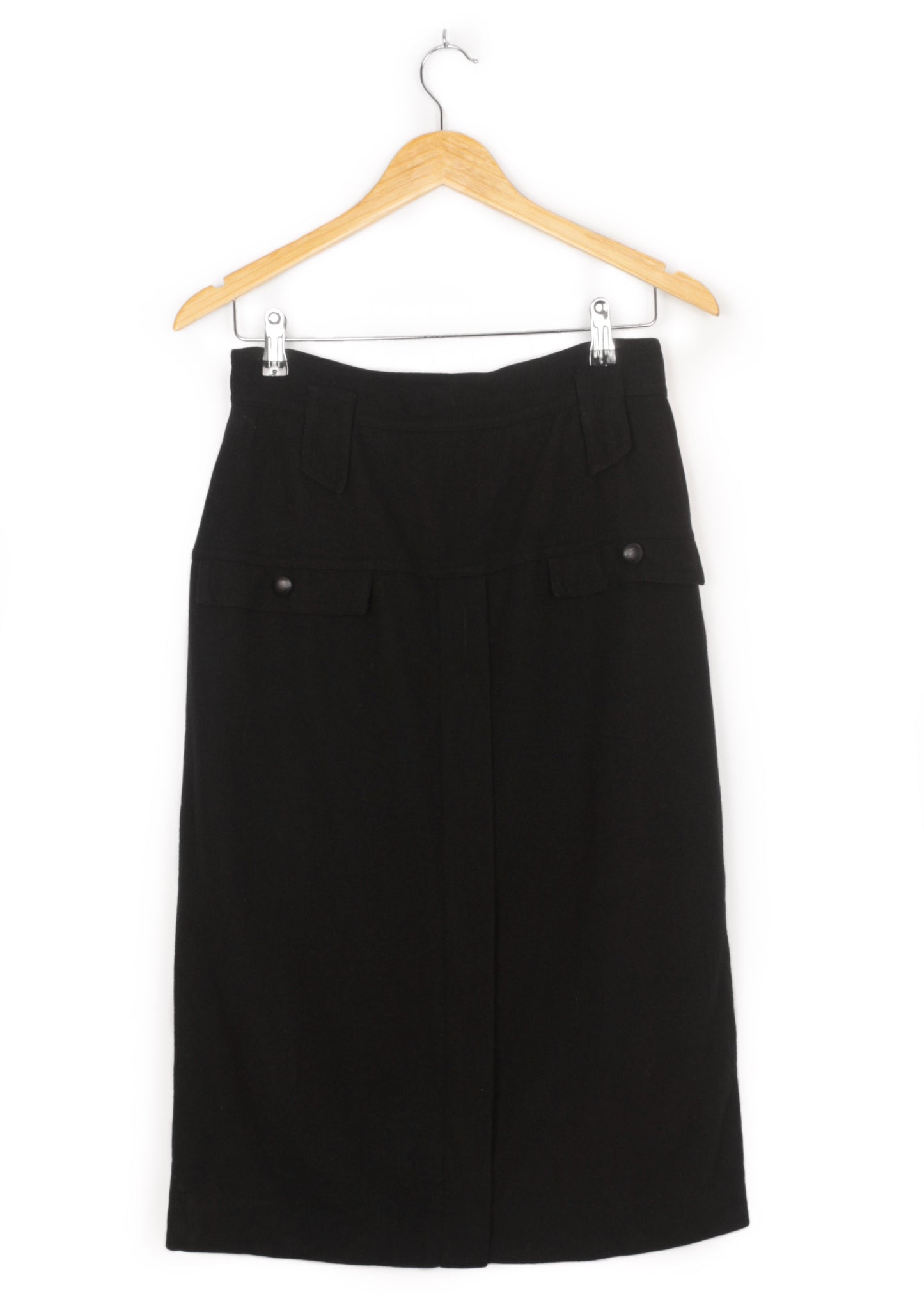 Woolen shirt in black