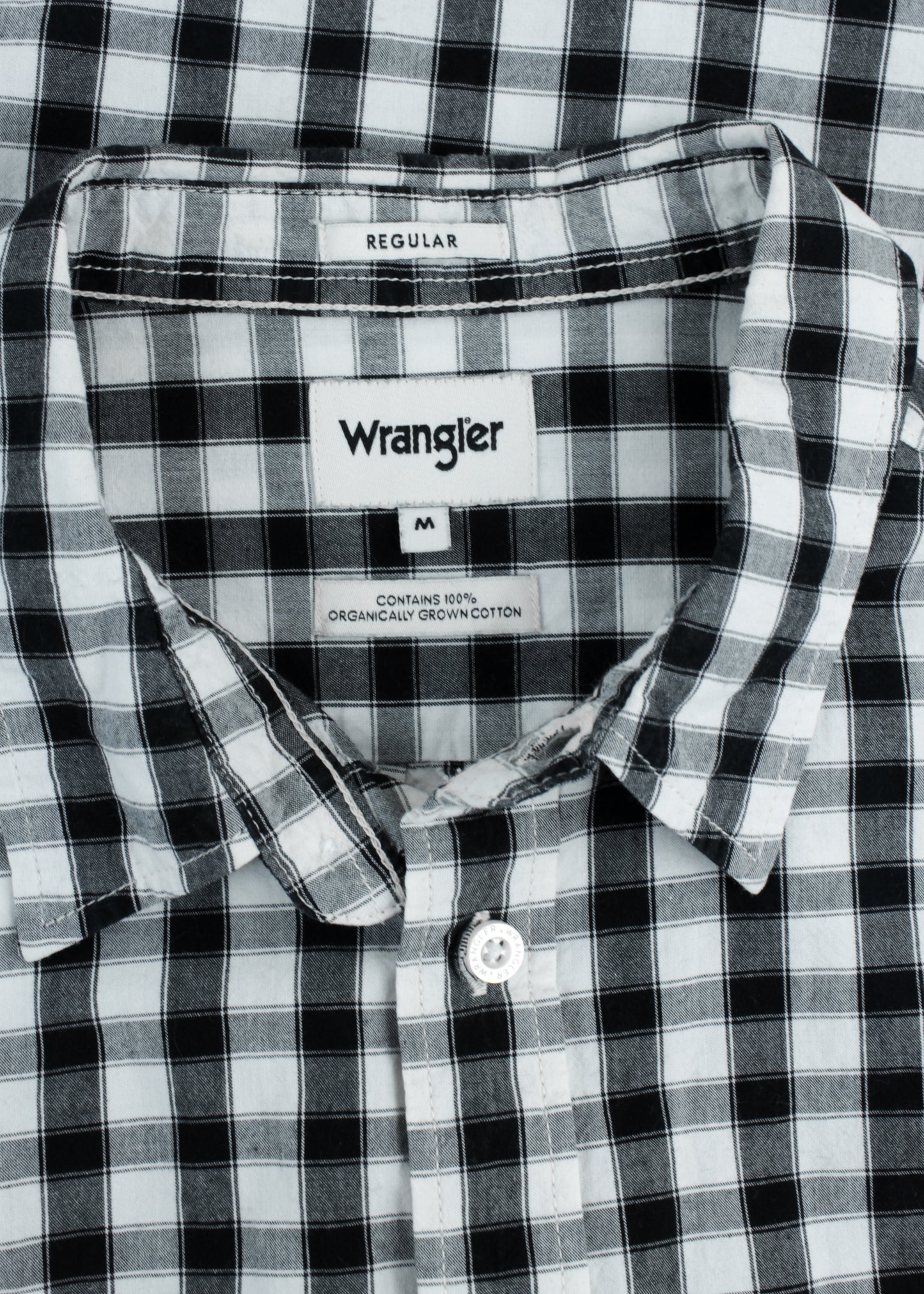 Wrangler checked shirt in black