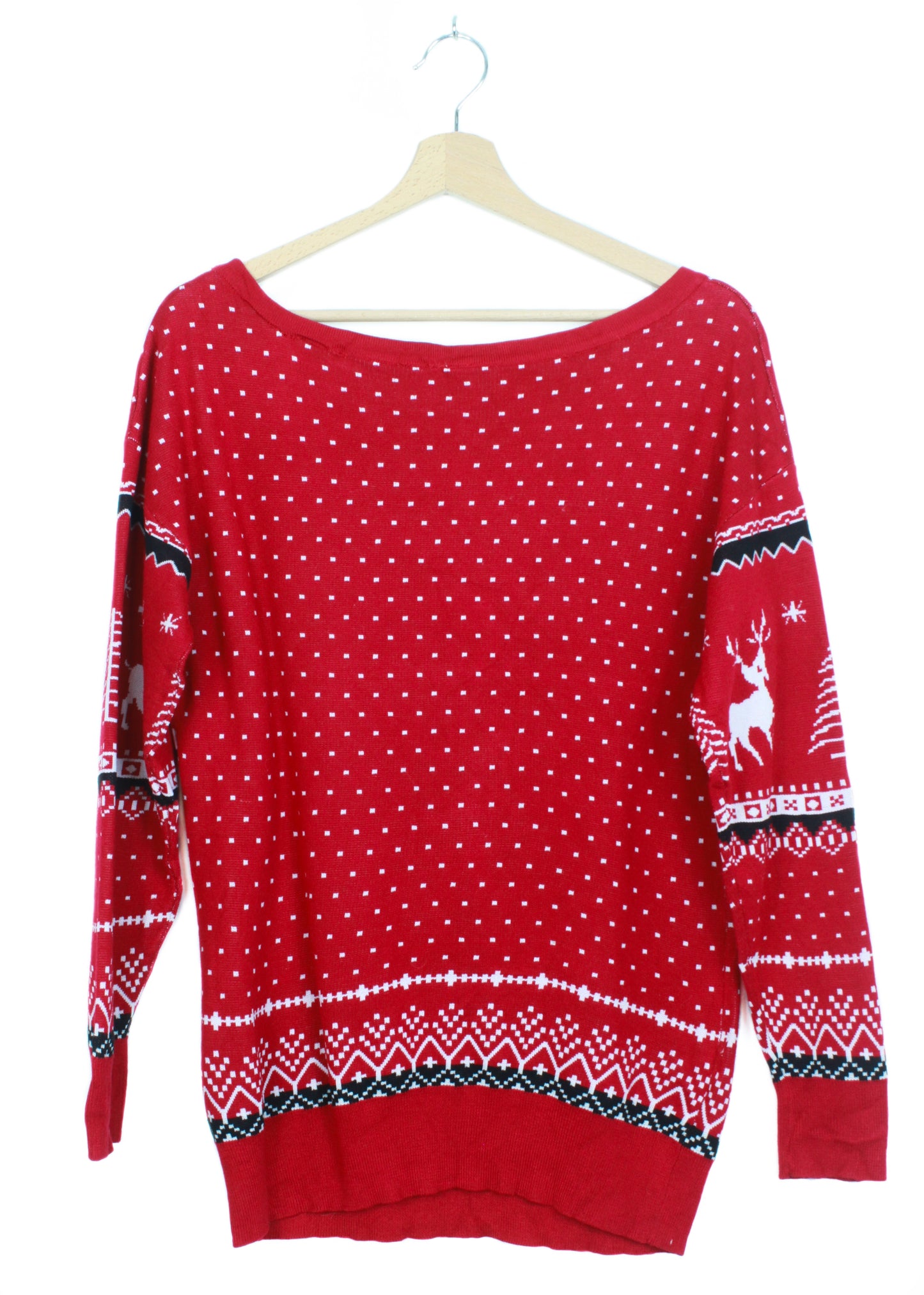 Christmas sweater in red with deer