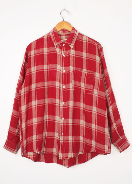 Sisley linen shirt in red
