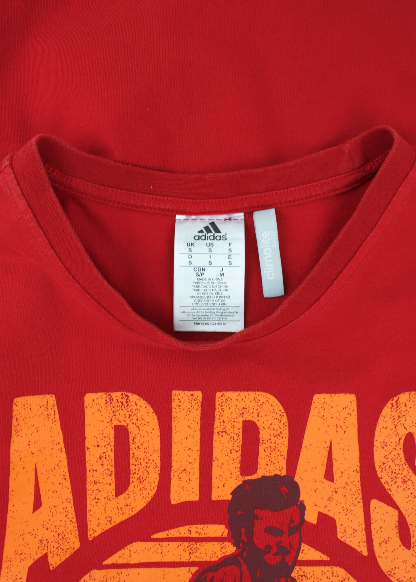 Adidas printed t-shirt in red