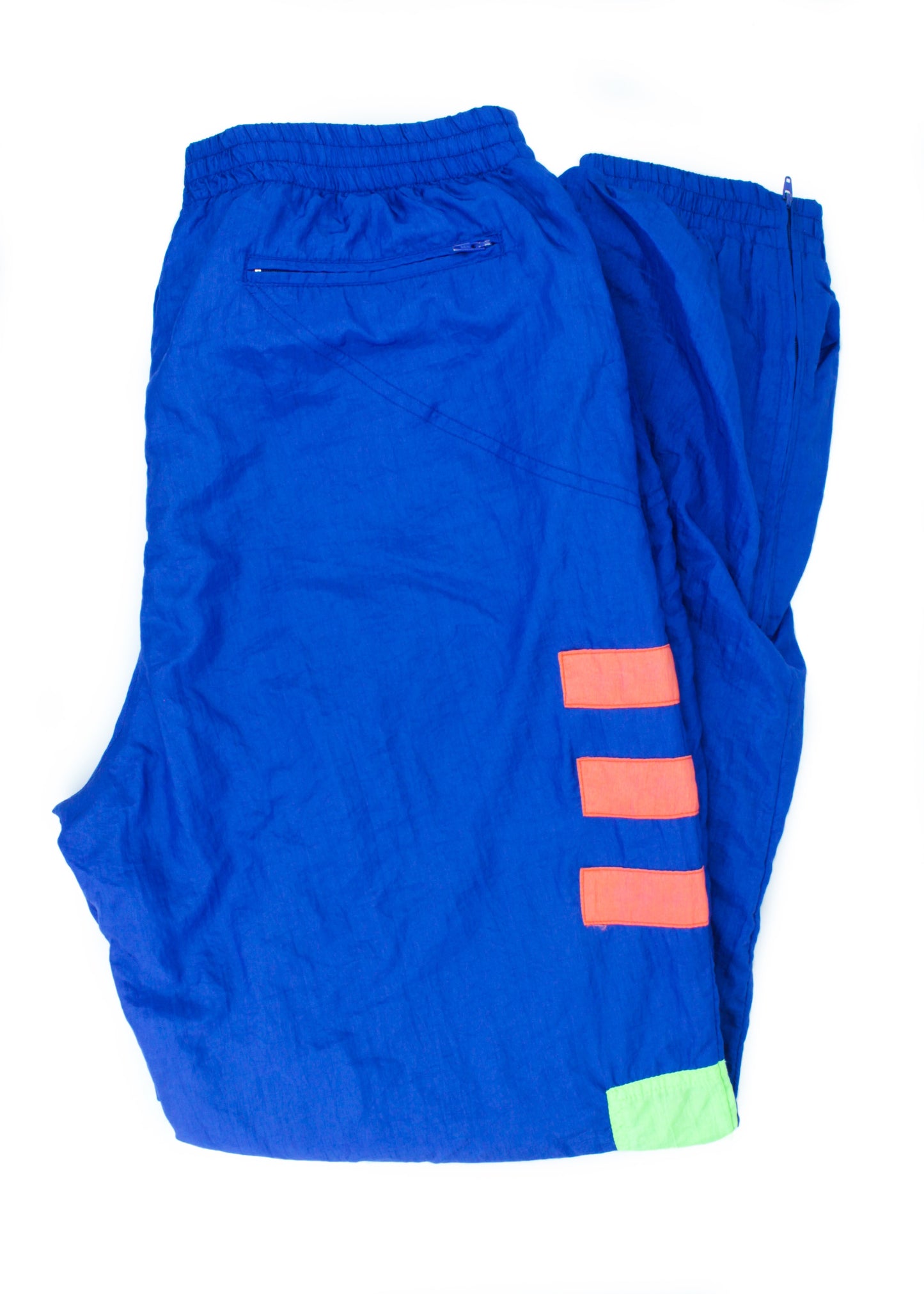 Adidas wind pants in neon blue